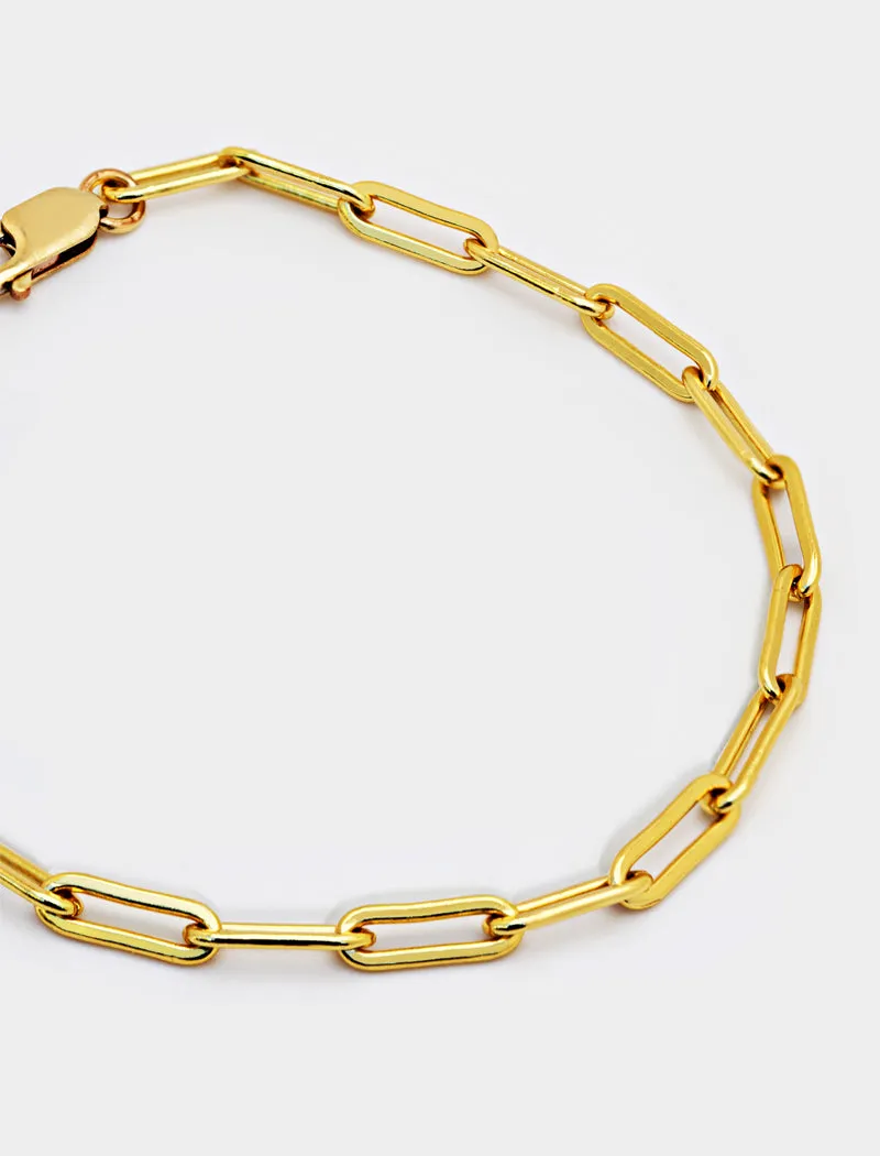 ESSENTIAL Paperclip Link Chain Bracelet | 18K Gold Over Sterling Silver