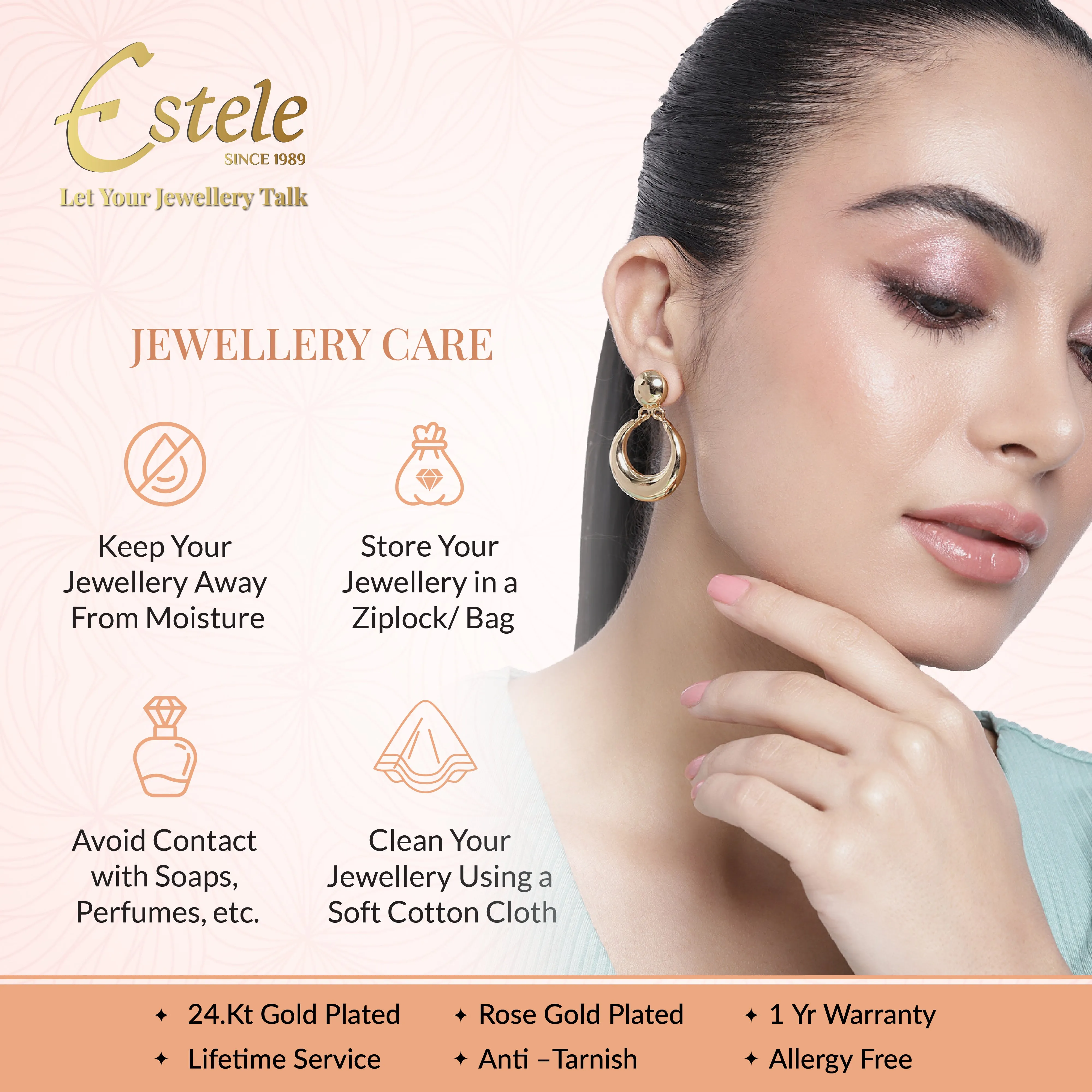 Estele Gold & Rhodium Plated Ganesh Pendant Locket Chain for Women