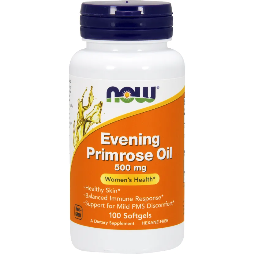 Evening Primrose Oil 500 mg 100 softgels by NOW