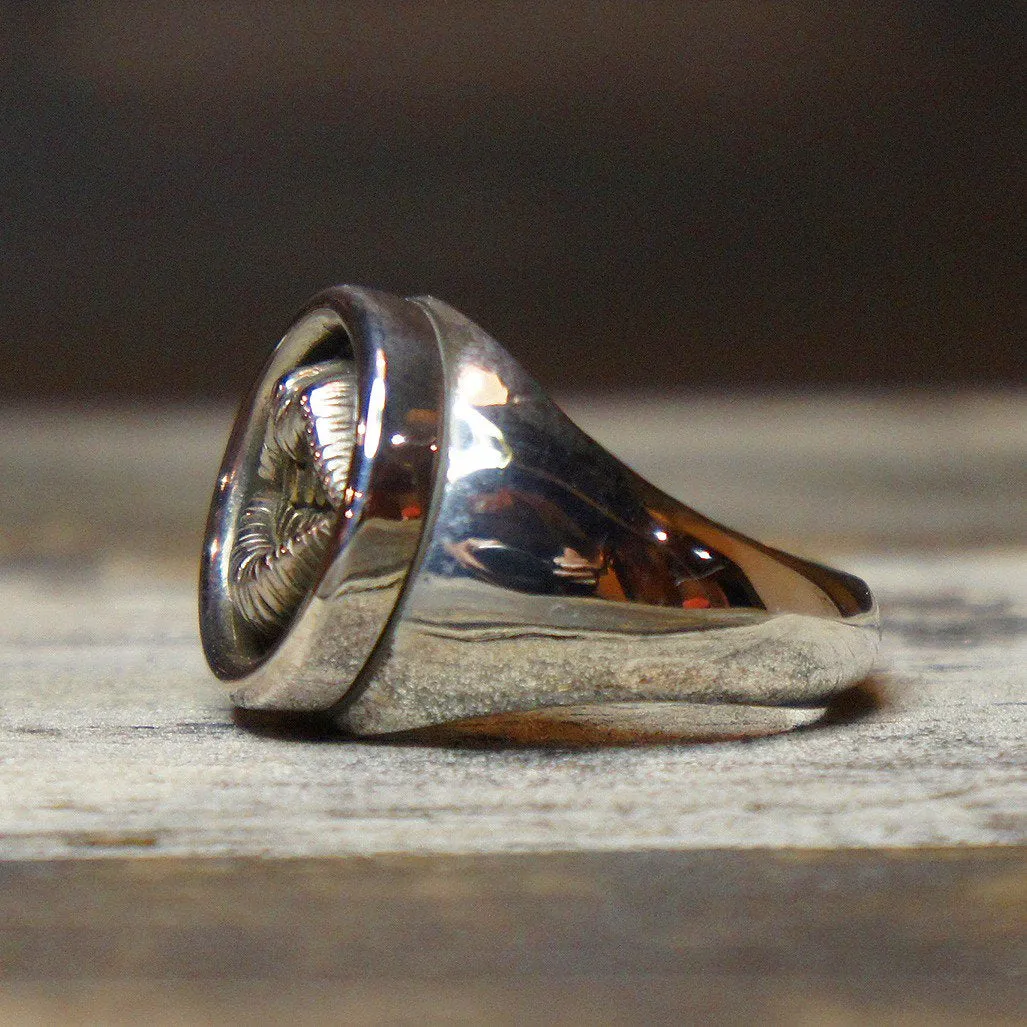 Fake Smile White Collar Ring