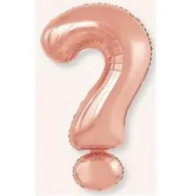 Giant Rose Gold Question Mark Foil Balloon