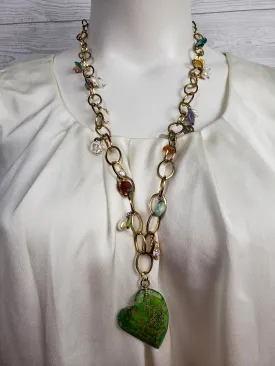 Gold Multi Metal Chain- link Boho Necklace