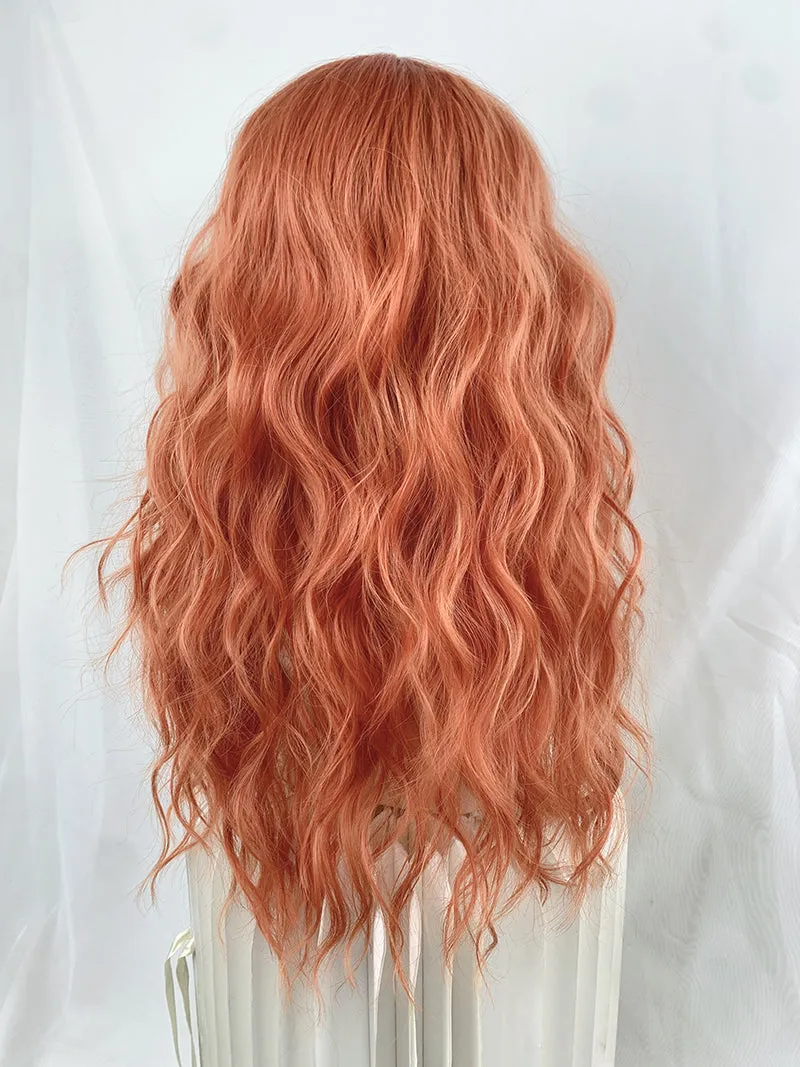 Halloween Retro Dirty Orange Lazy Curly Realistic Long Wig