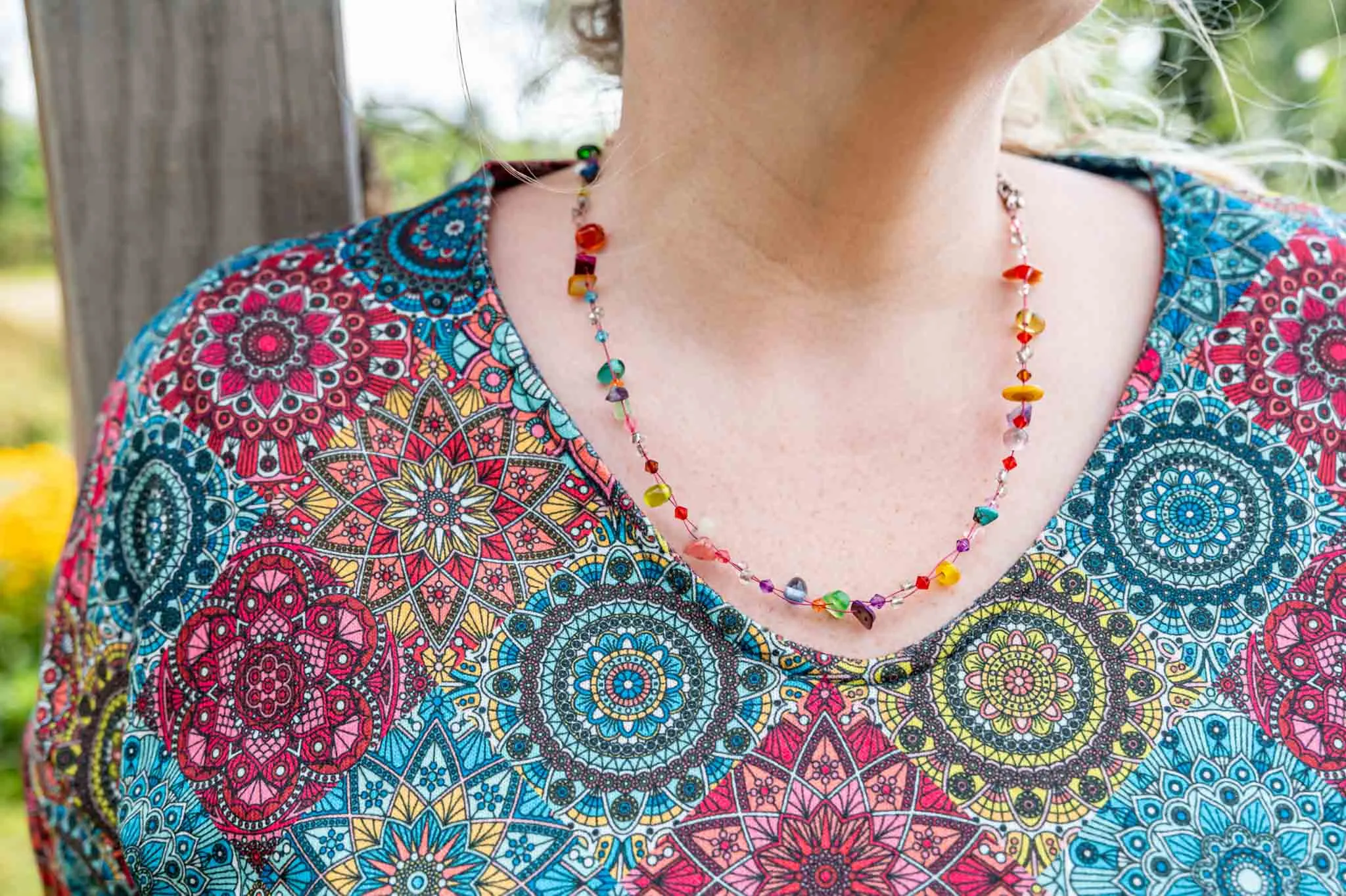 Handmade colourful necklace - kira
