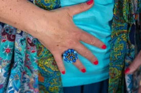 Handmade Macrame ring - luna