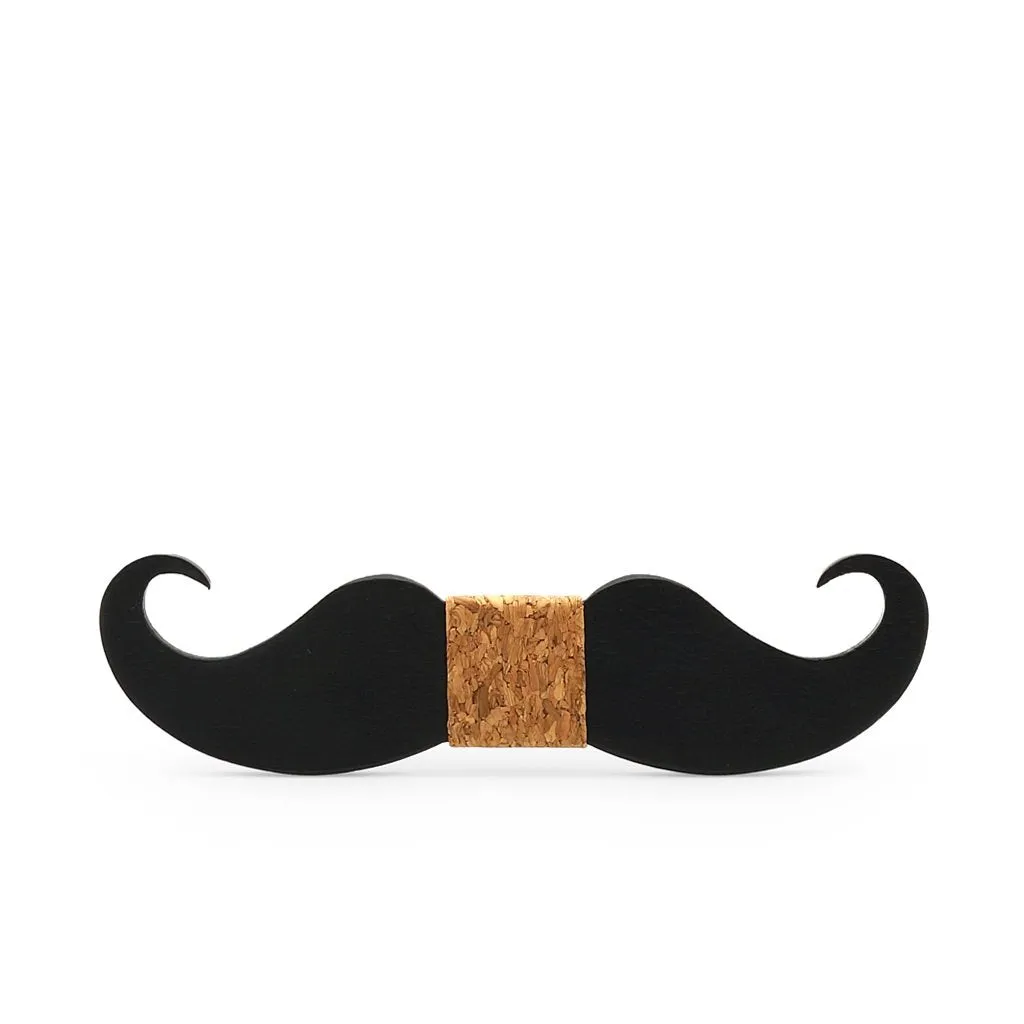 Handmade Mustache Wooden Bow Tie