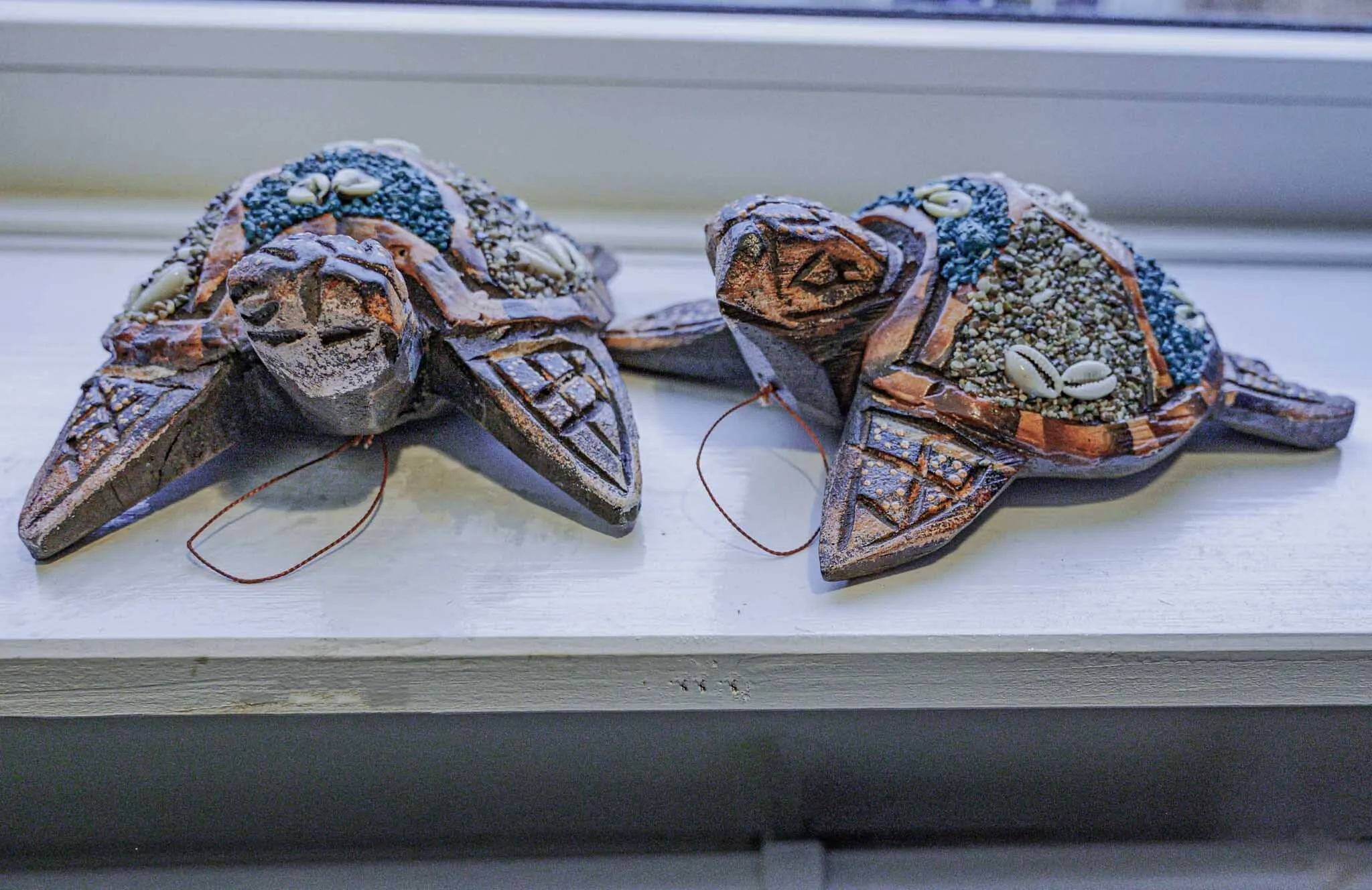 Handmade wooden turtle