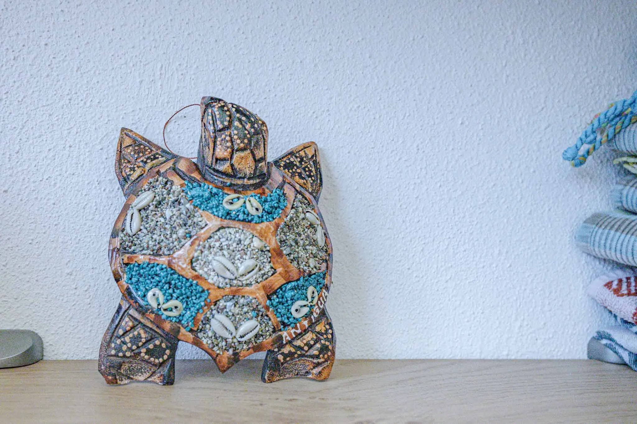 Handmade wooden turtle