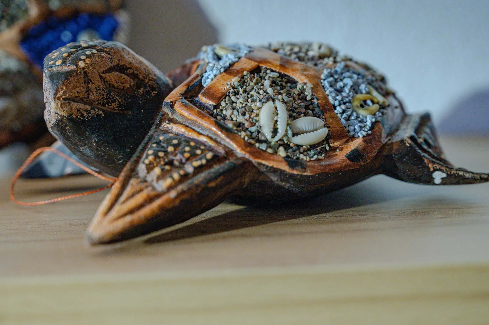 Handmade wooden turtle