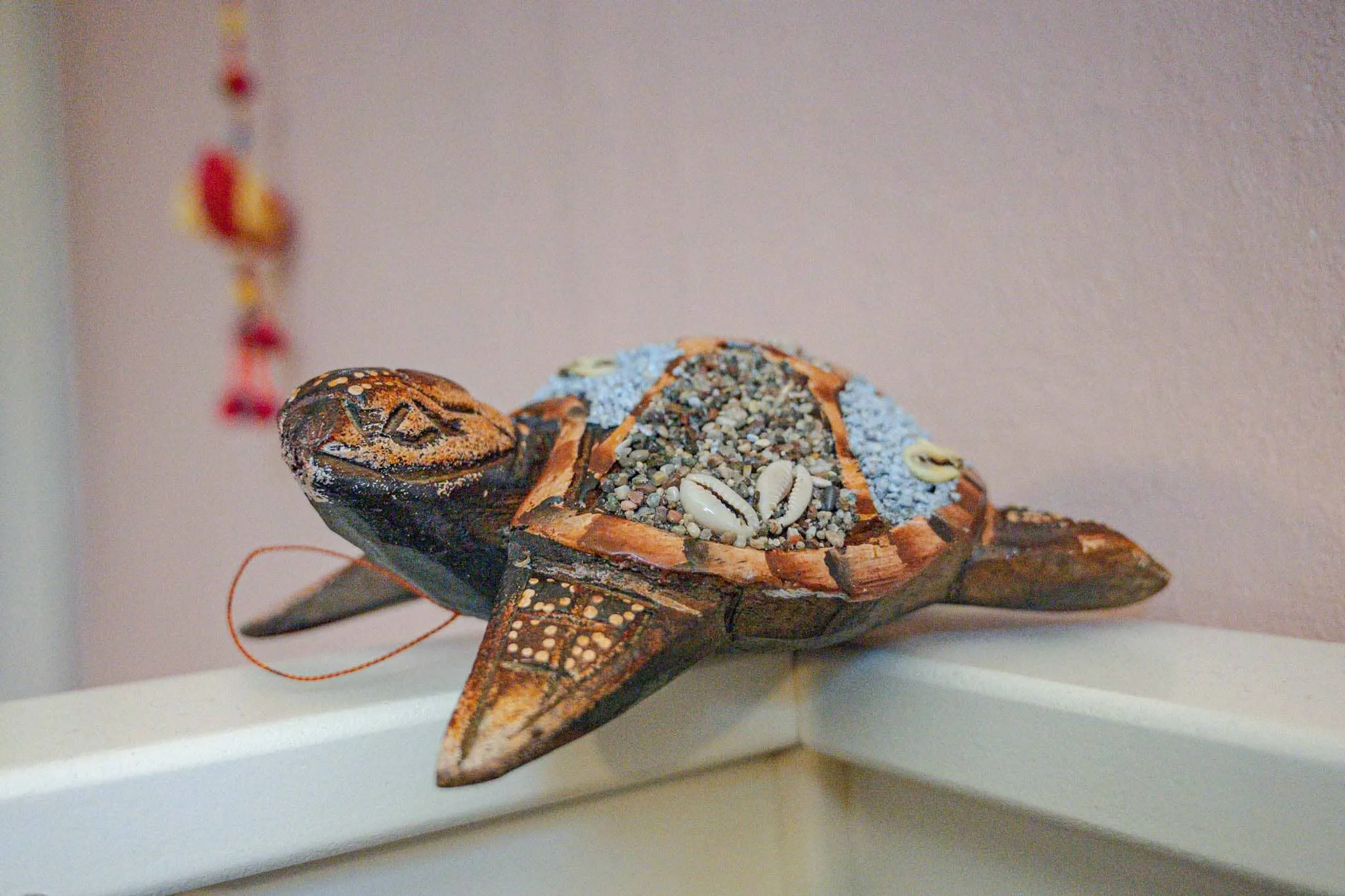 Handmade wooden turtle