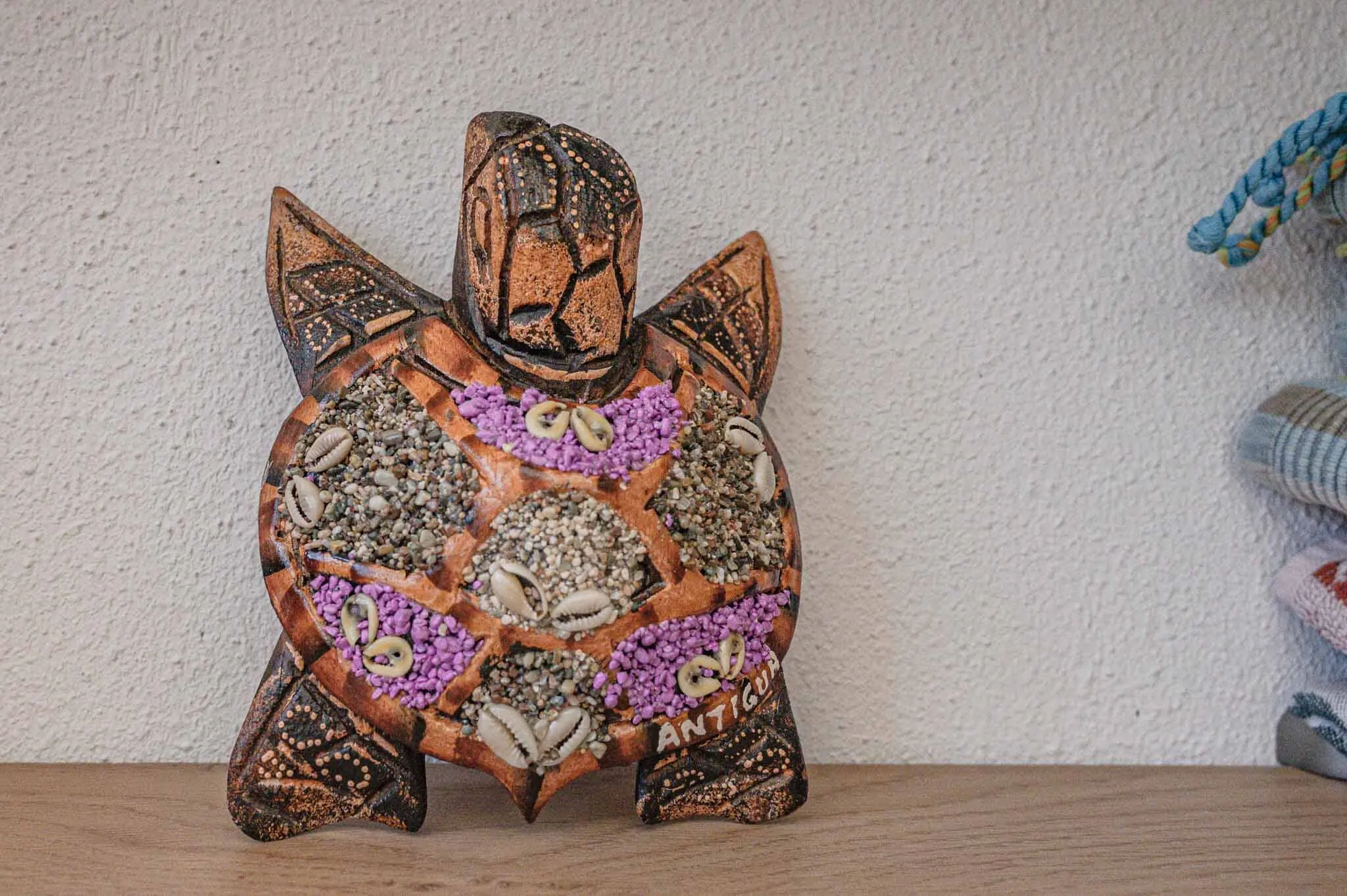 Handmade wooden turtle
