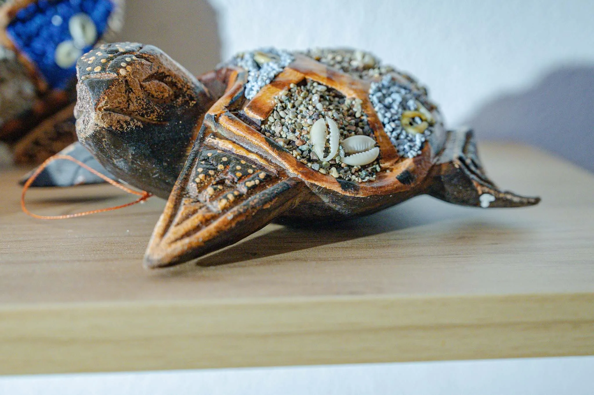 Handmade wooden turtle