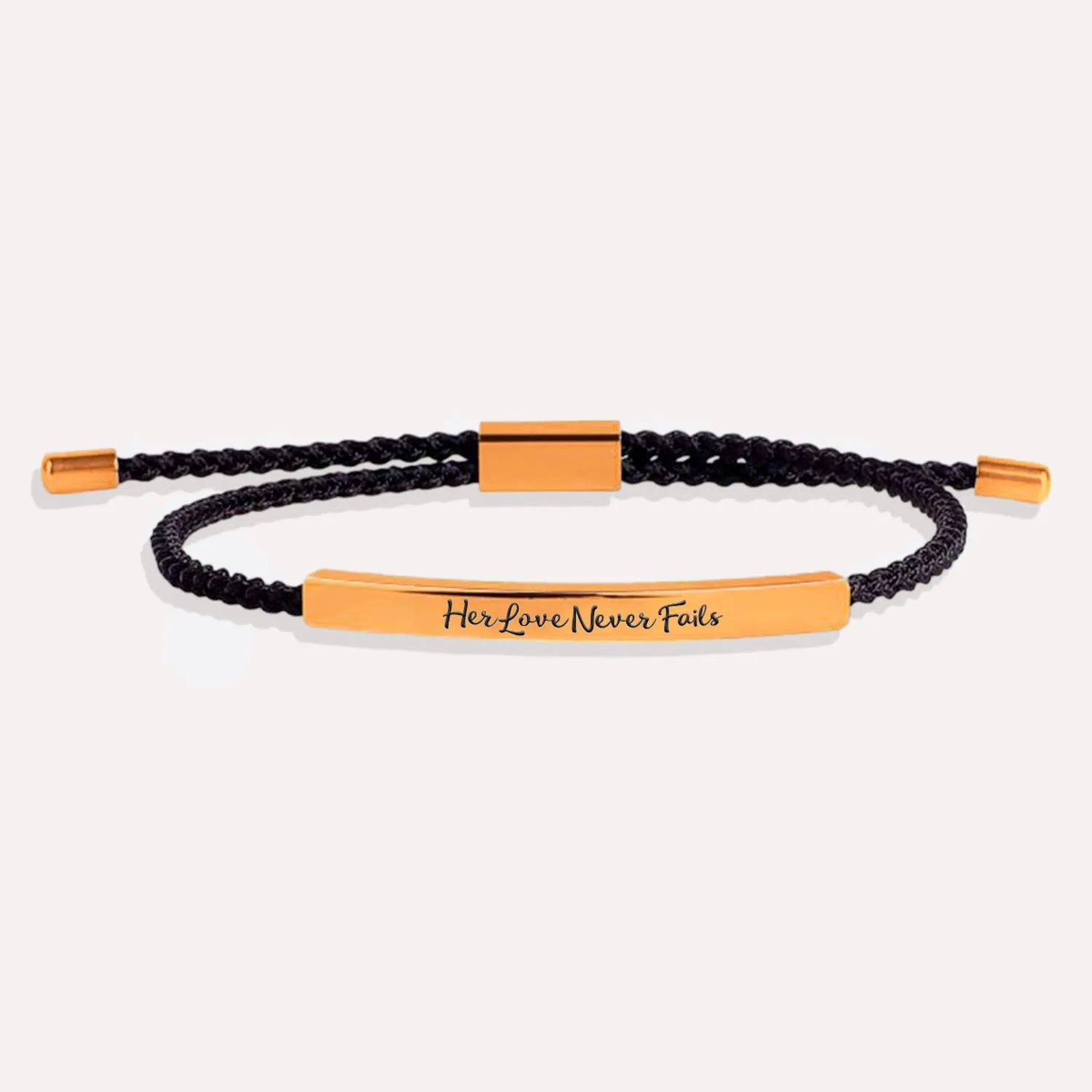 Her Love Never Fails Tube Bracelet