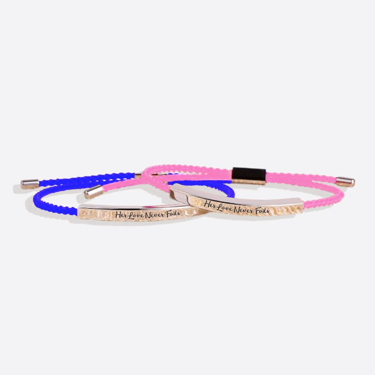 Her Love Never Fails Tube Bracelet