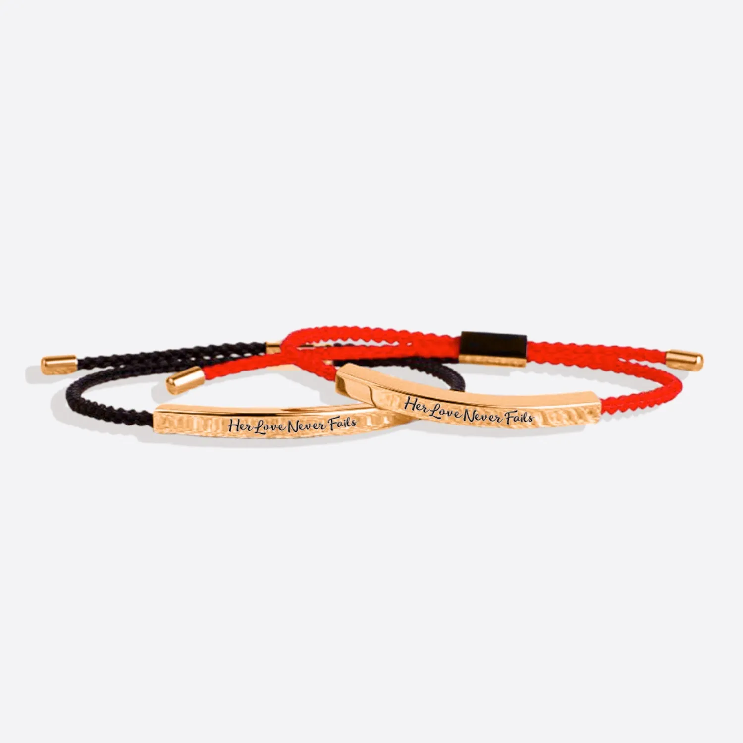 Her Love Never Fails Tube Bracelet