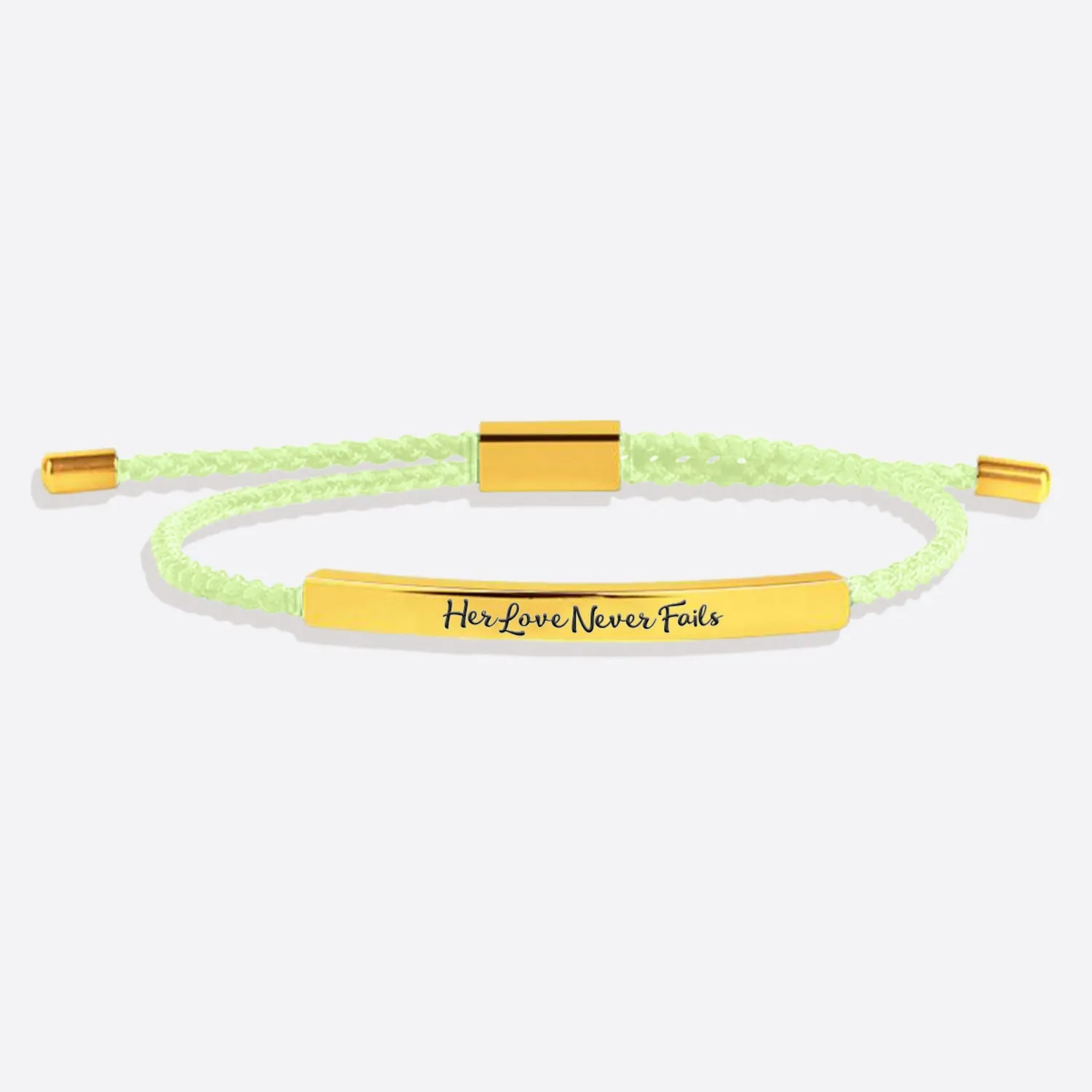 Her Love Never Fails Tube Bracelet