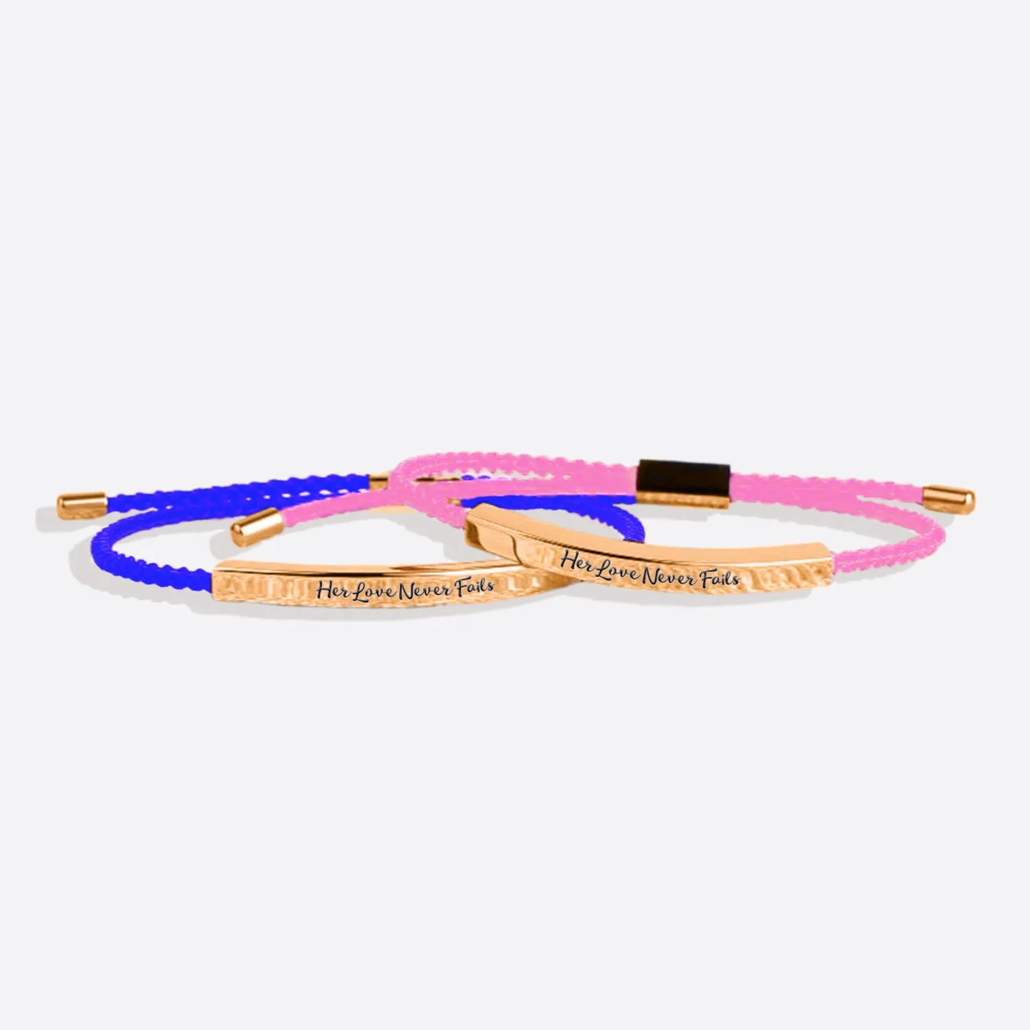Her Love Never Fails Tube Bracelet