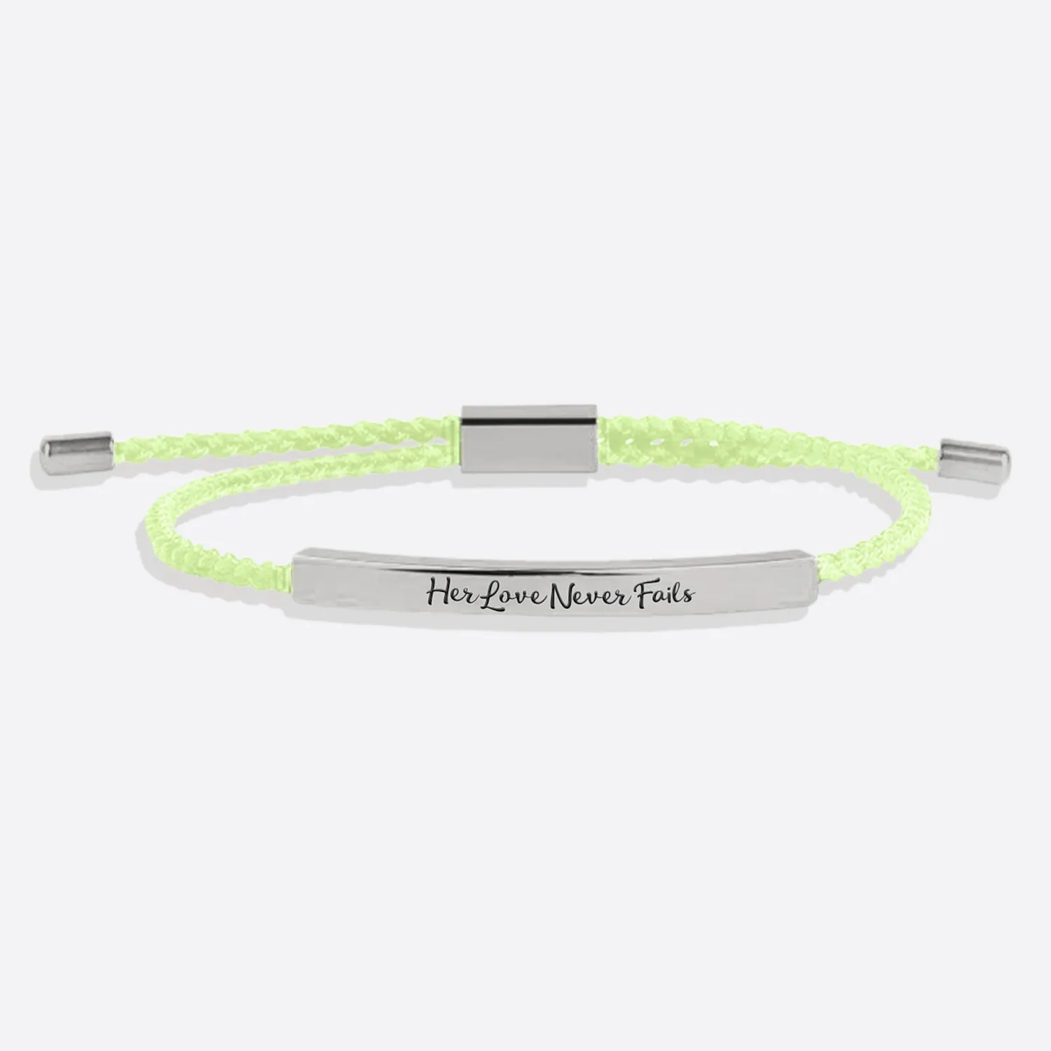 Her Love Never Fails Tube Bracelet