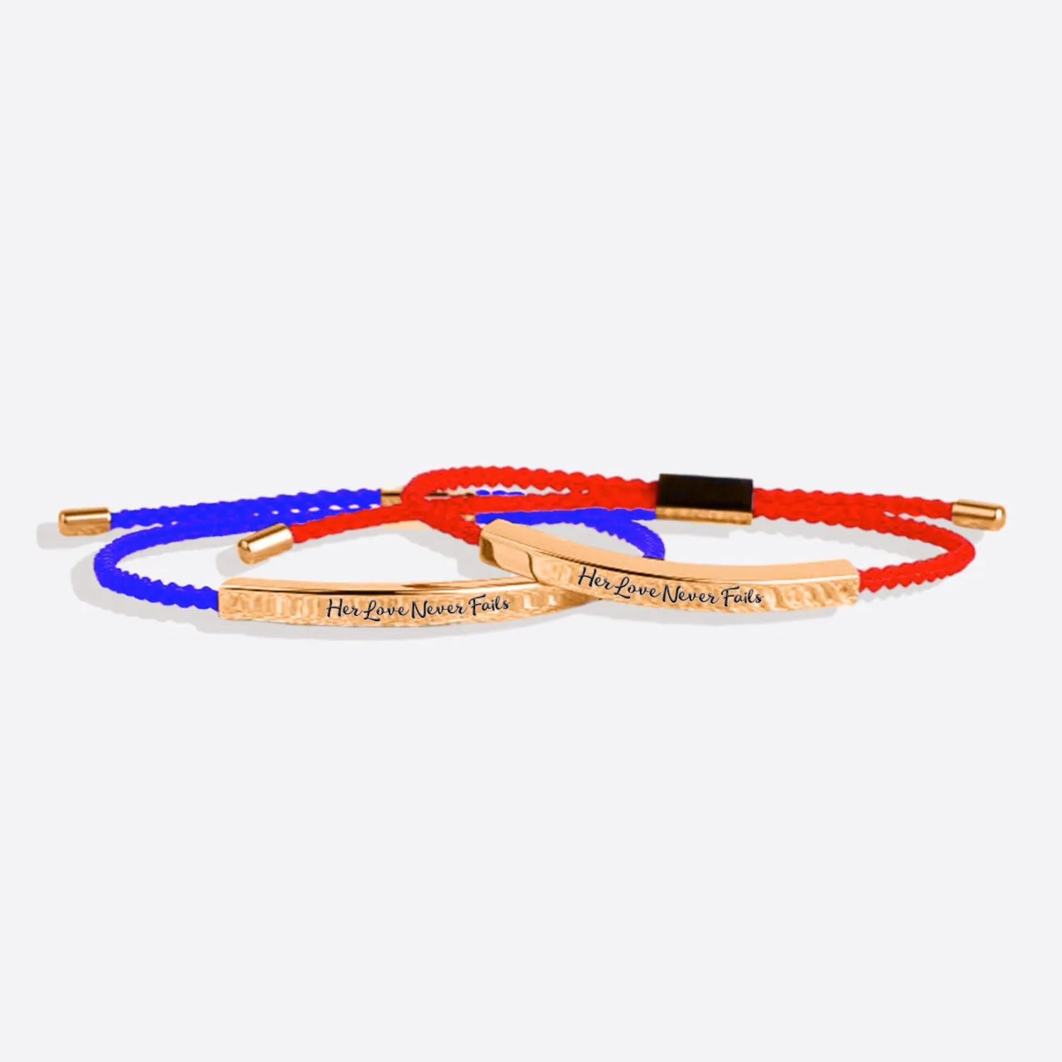 Her Love Never Fails Tube Bracelet