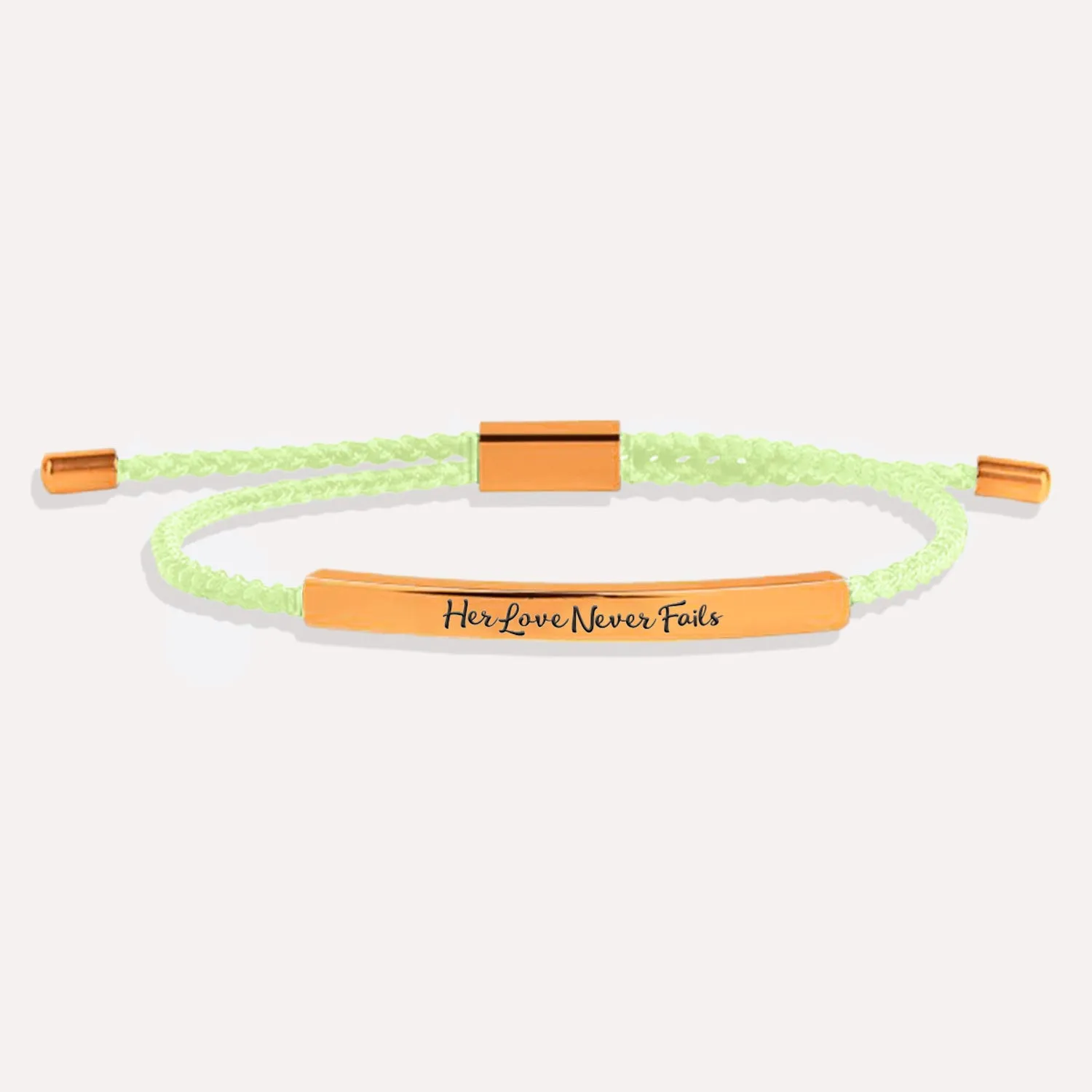 Her Love Never Fails Tube Bracelet
