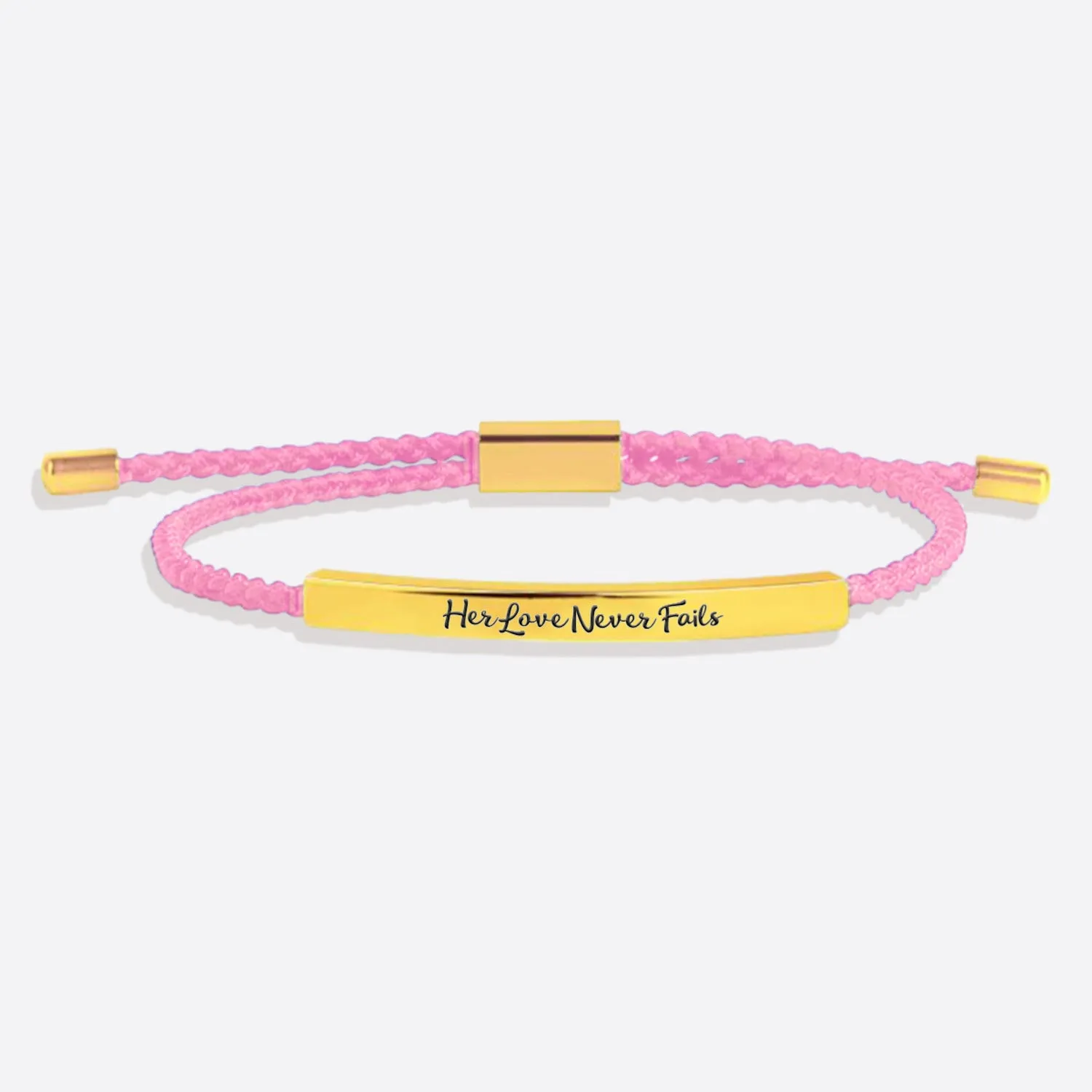 Her Love Never Fails Tube Bracelet