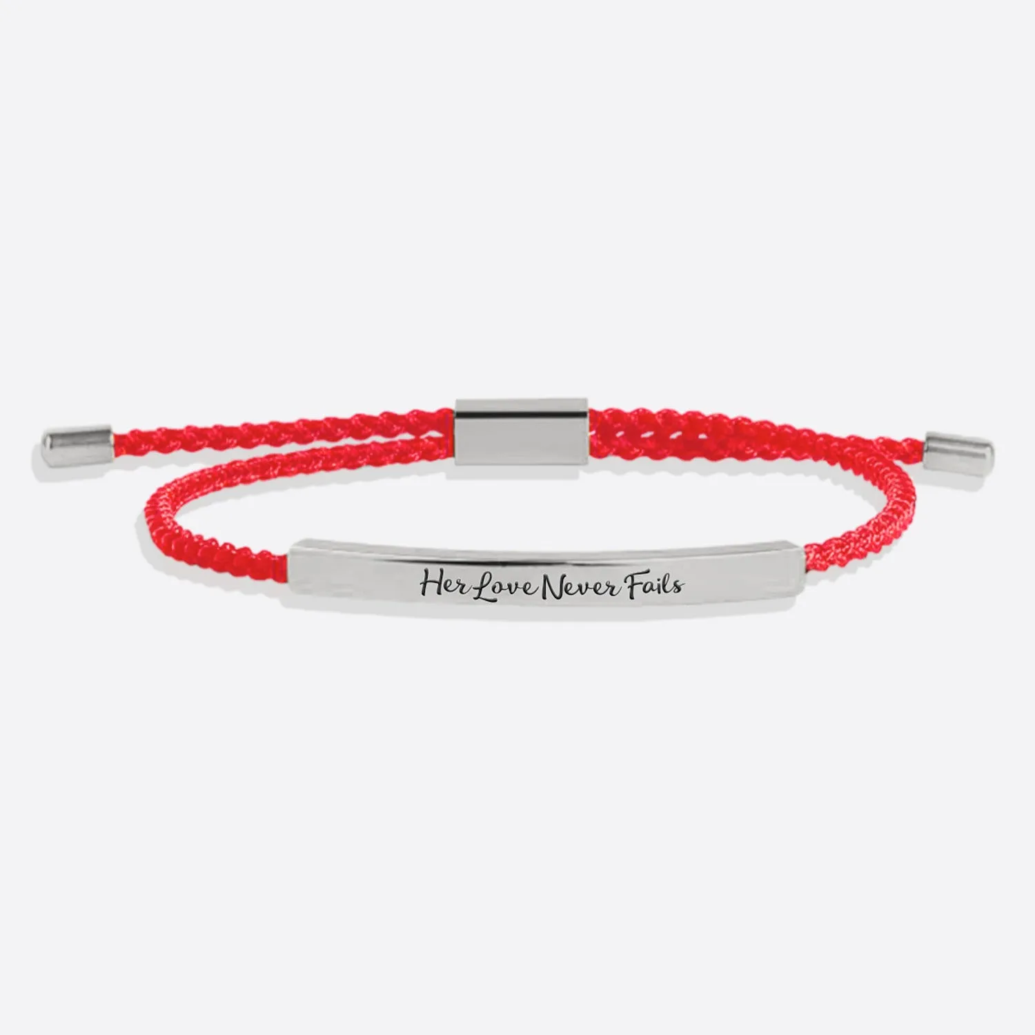 Her Love Never Fails Tube Bracelet