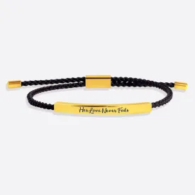 Her Love Never Fails Tube Bracelet