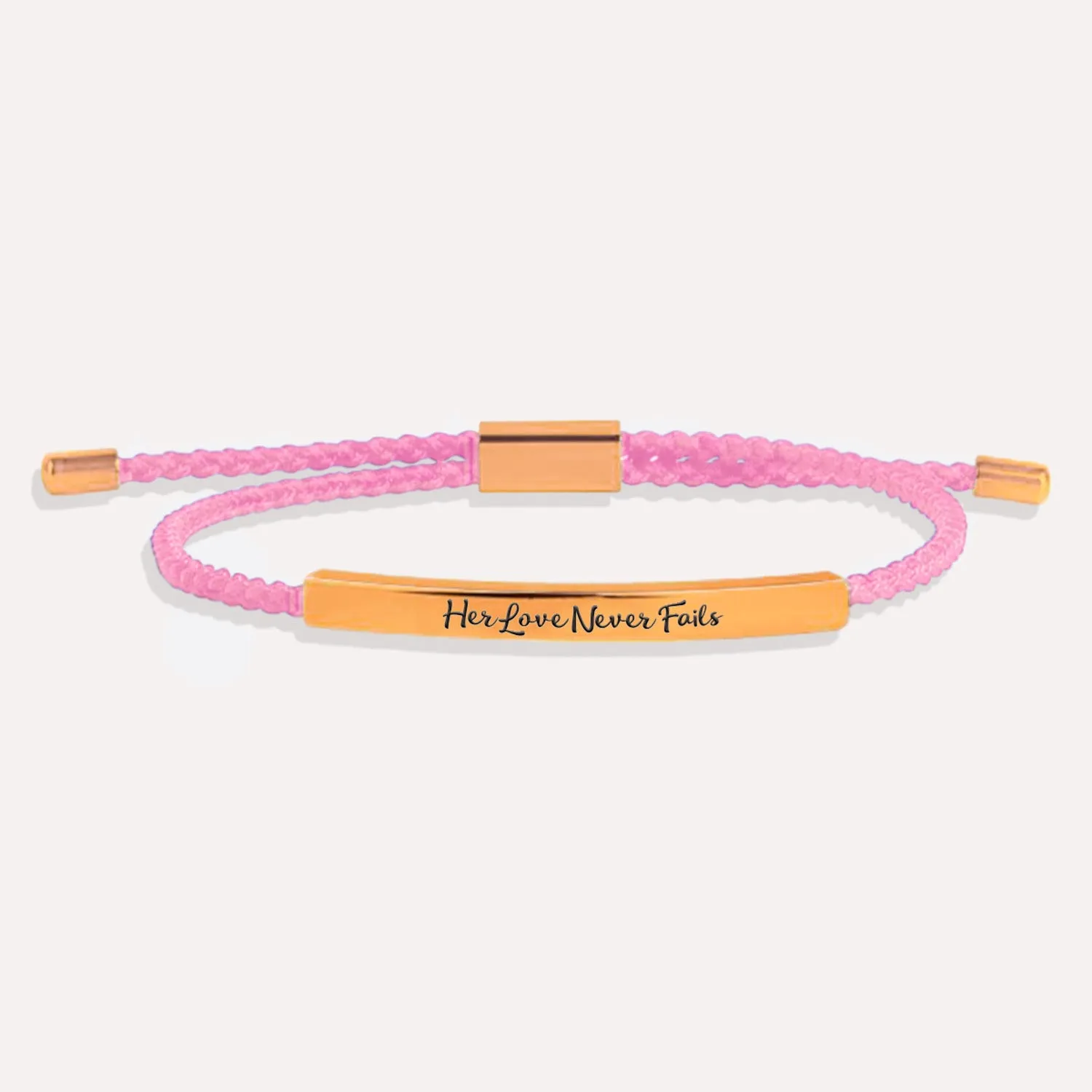 Her Love Never Fails Tube Bracelet