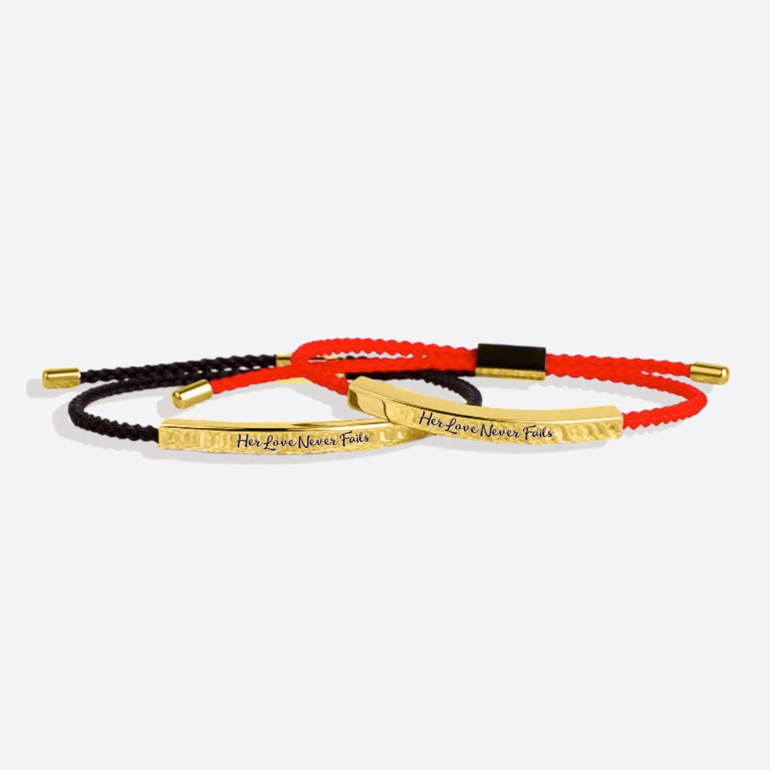 Her Love Never Fails Tube Bracelet