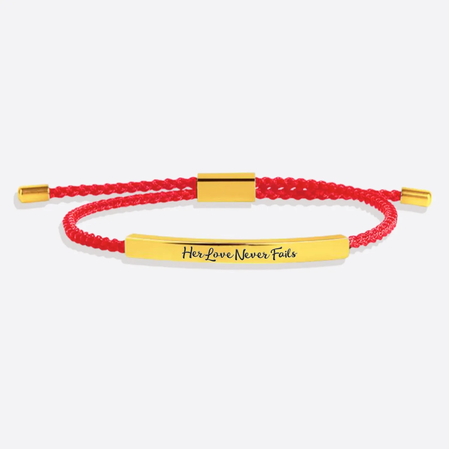 Her Love Never Fails Tube Bracelet
