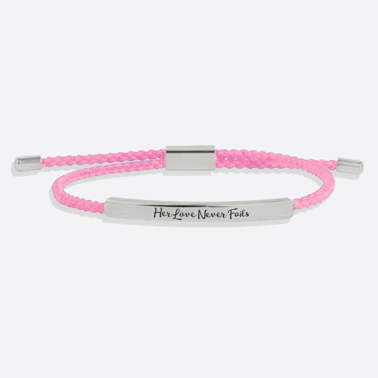 Her Love Never Fails Tube Bracelet