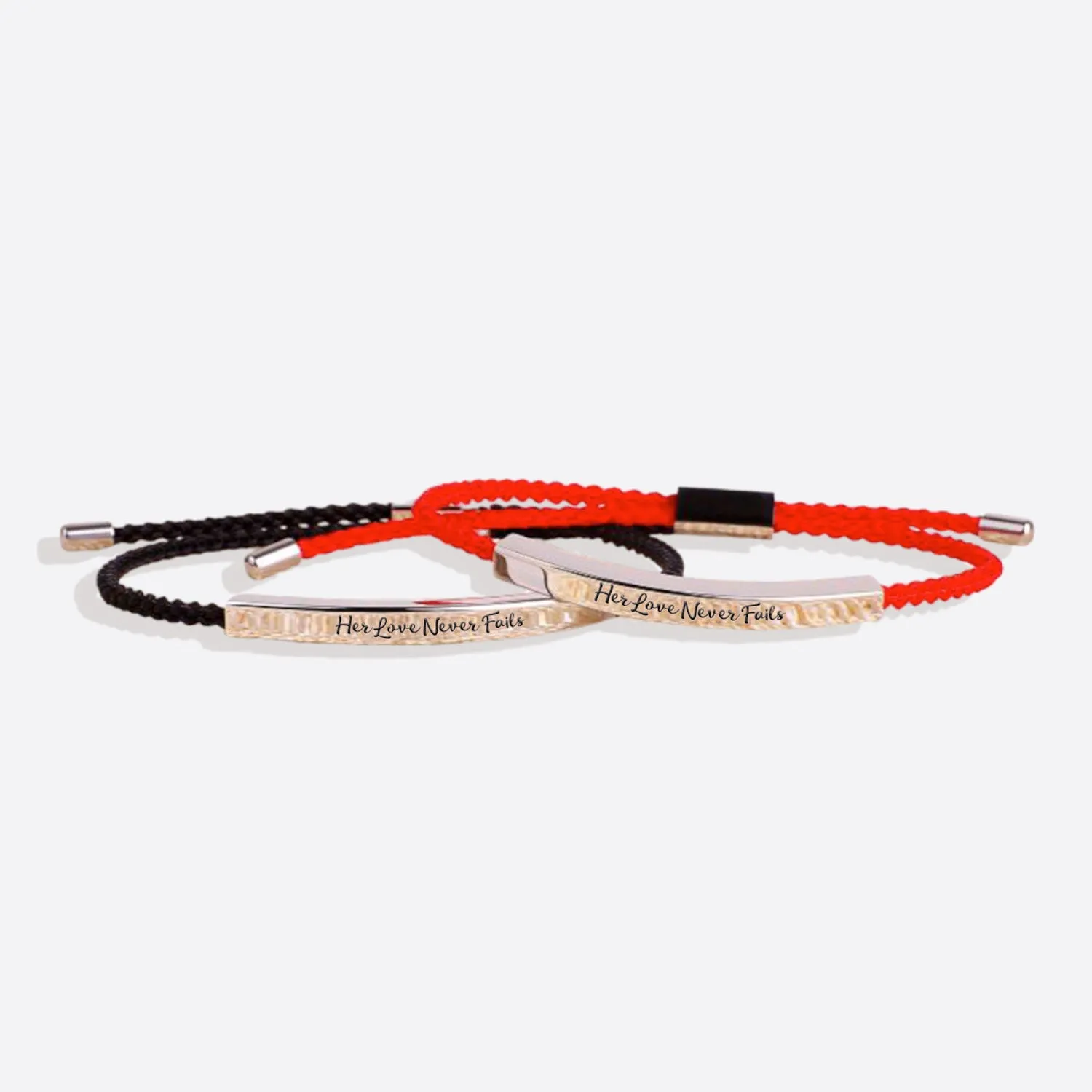 Her Love Never Fails Tube Bracelet