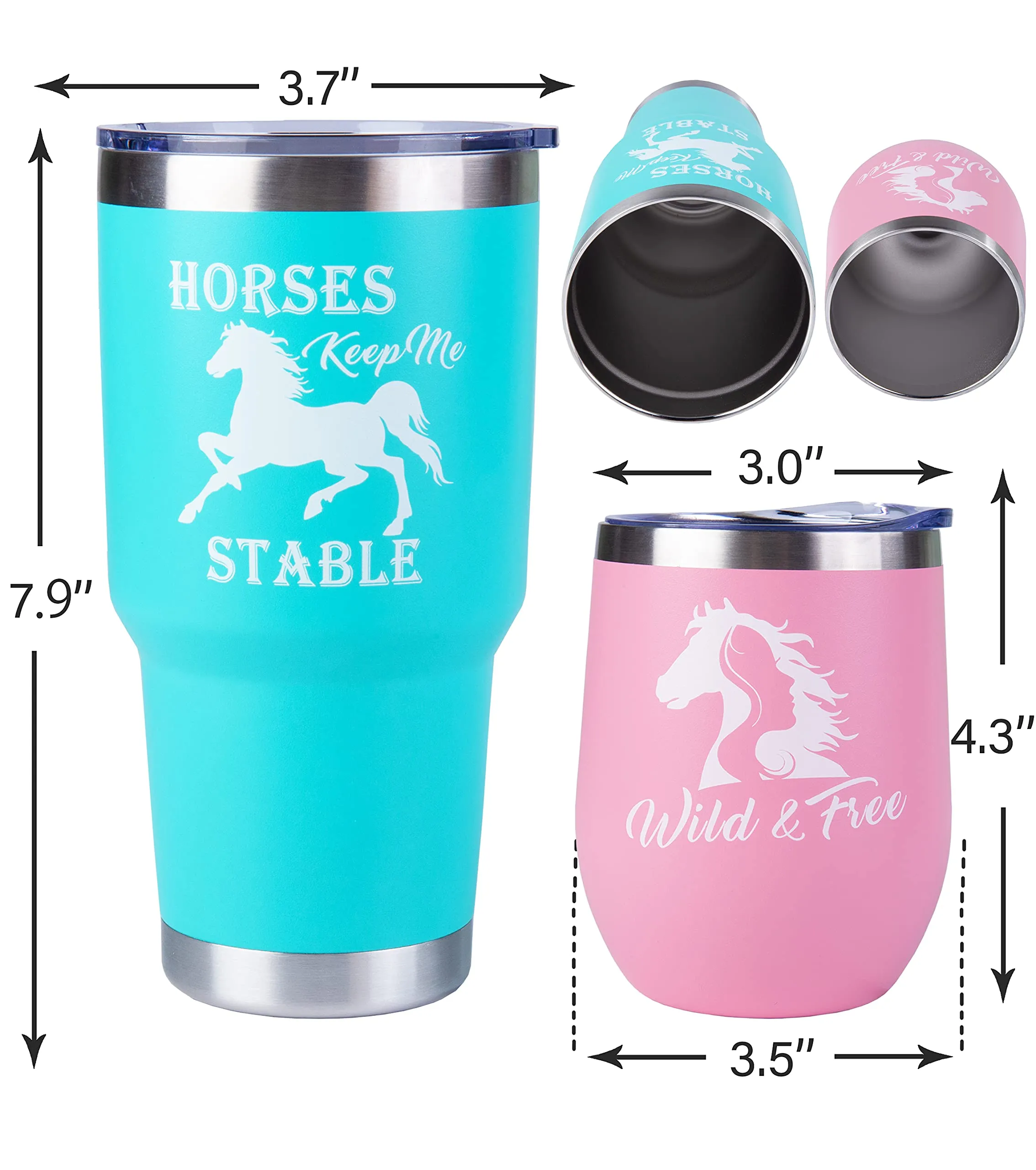 Horse Gifts for Women, Horse Lover Gifts, Wild and Free Horse Tumbler, Gifts for Horse