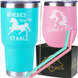 Horse Gifts for Women, Horse Lover Gifts, Wild and Free Horse Tumbler, Gifts for Horse