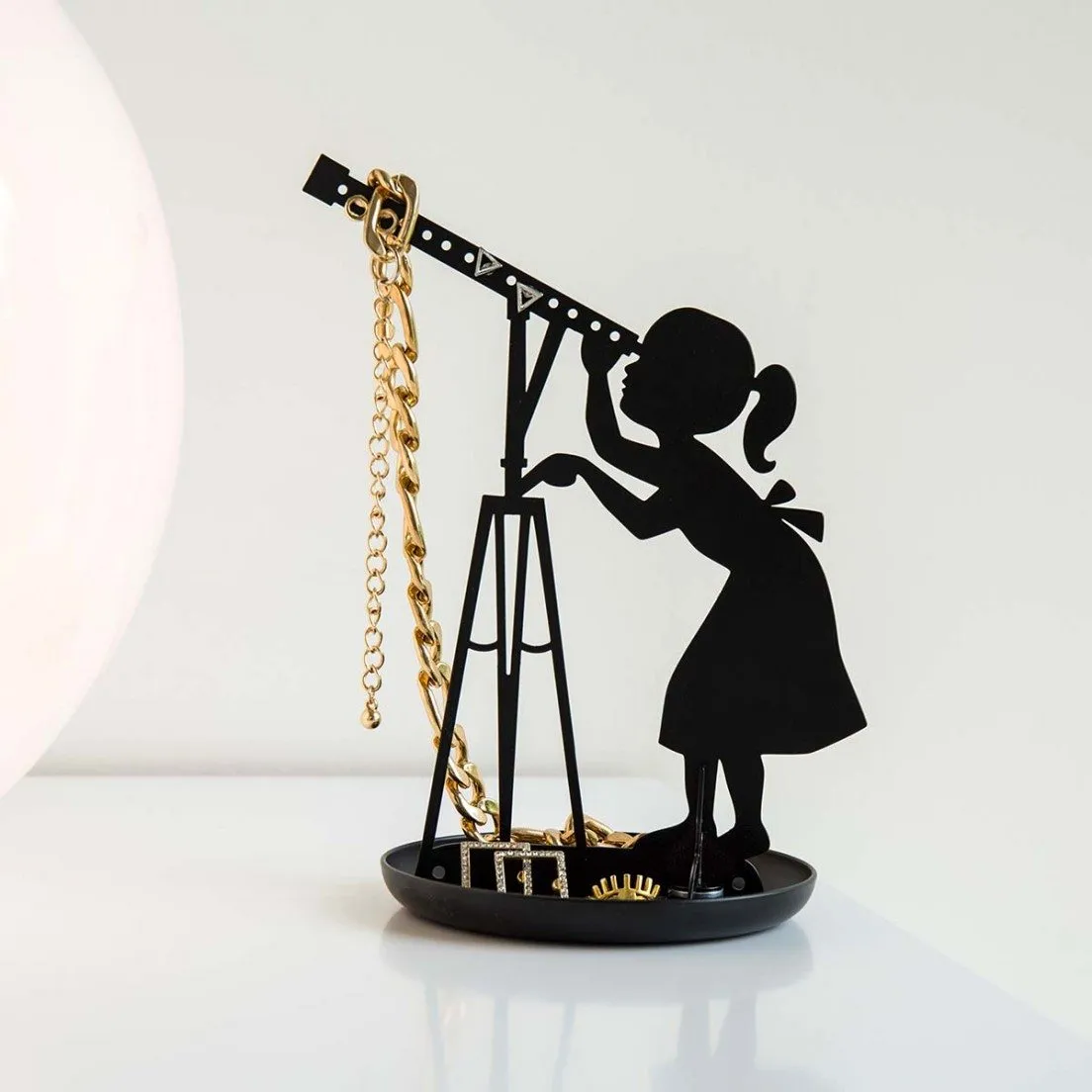 KIKKERLAND Stargazer Jewelry Stand - Black