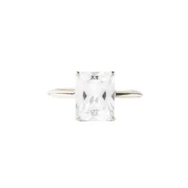 LOVE VINTAGE SOLITAIRE RING - CUBIC ZIRCONIA & SILVER