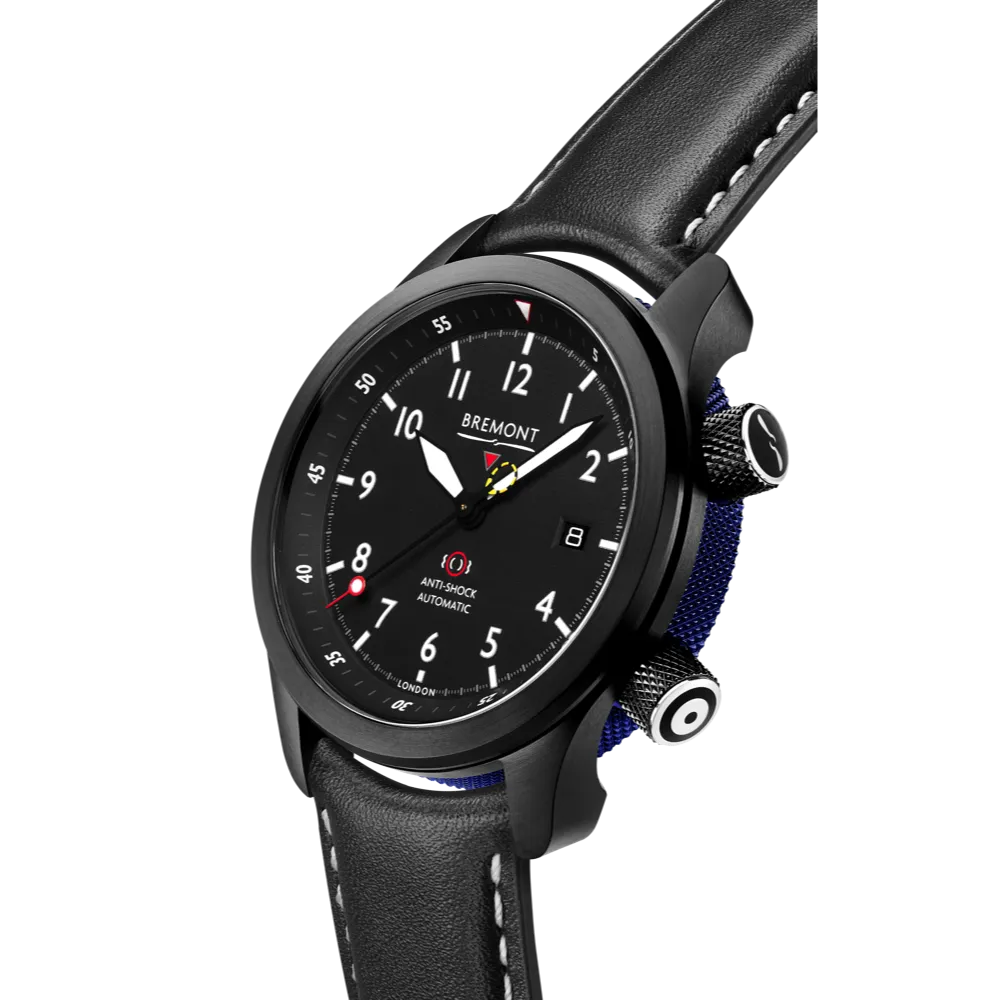 MBII Custom DLC, Black Dial with Blue Barrel & Open Case Back
