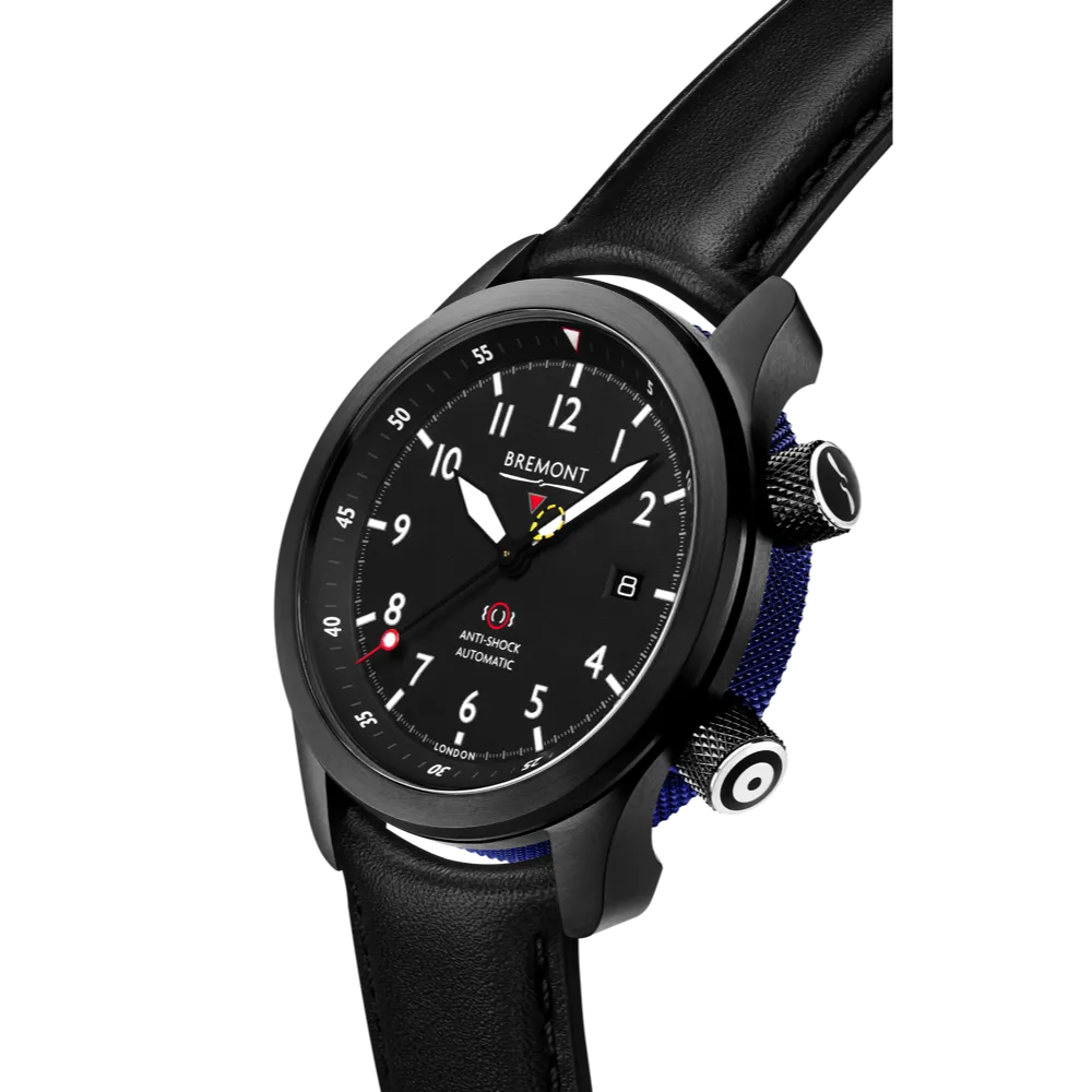 MBII Custom DLC, Black Dial with Blue Barrel & Open Case Back