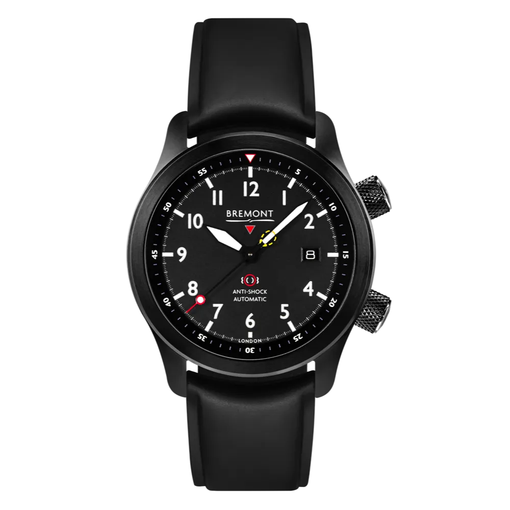 MBII Custom DLC, Black Dial with Blue Barrel & Open Case Back