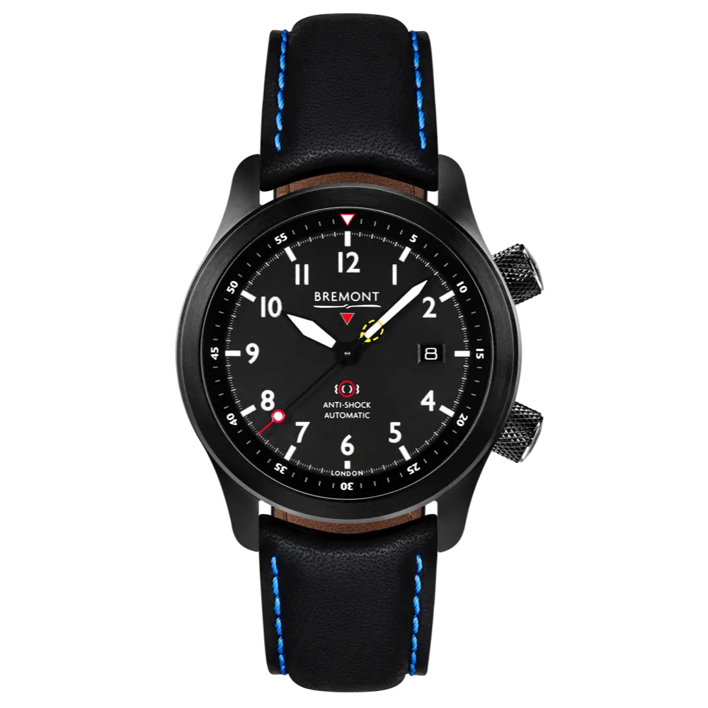 MBII Custom DLC, Black Dial with Blue Barrel & Open Case Back
