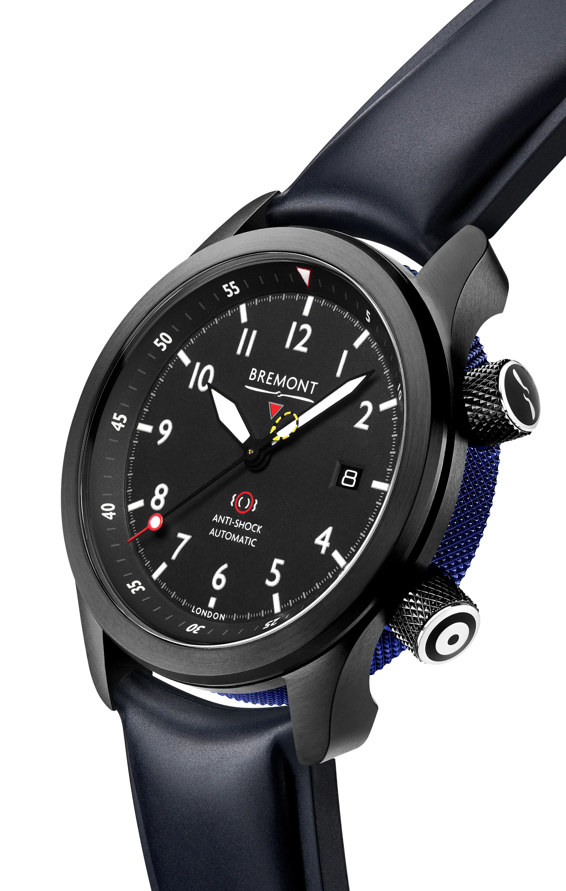 MBII Custom DLC, Black Dial with Dark Blue Barrel & Closed Case Back