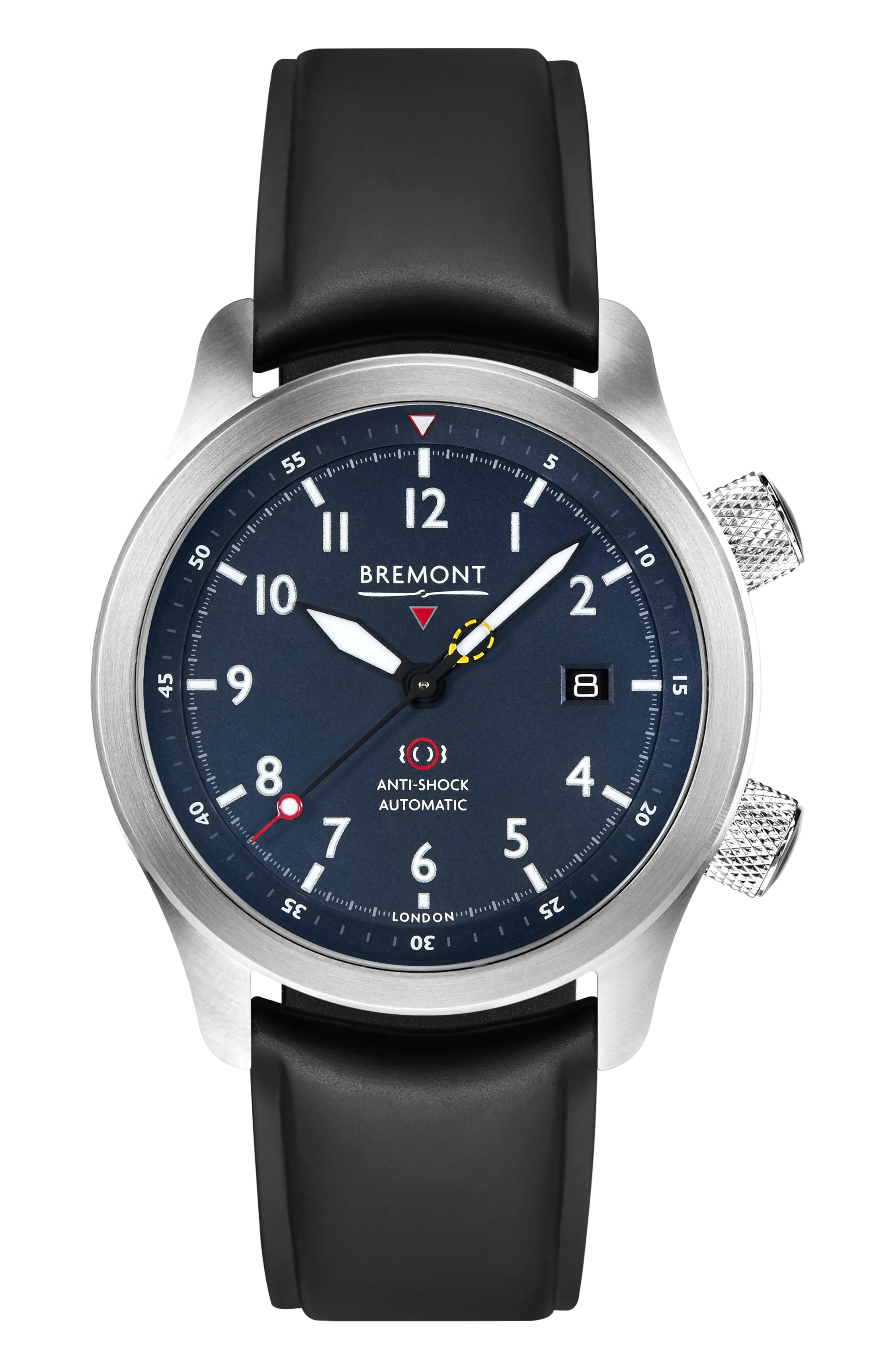 MBII Custom Stainless Steel, Blue Dial with Dark Blue Barrel & Open Case Back