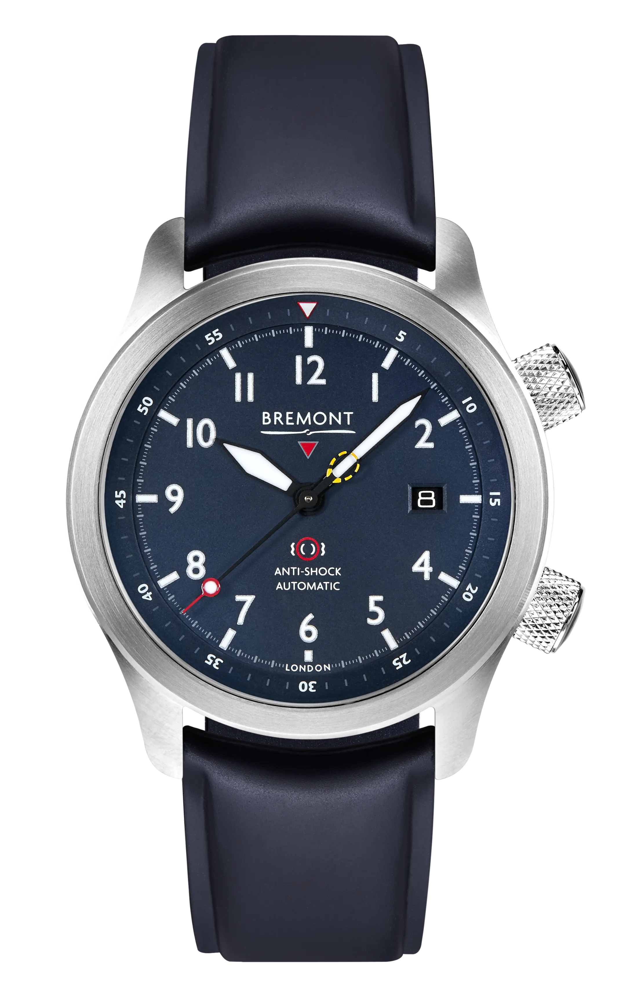 MBII Custom Stainless Steel, Blue Dial with Dark Blue Barrel & Open Case Back
