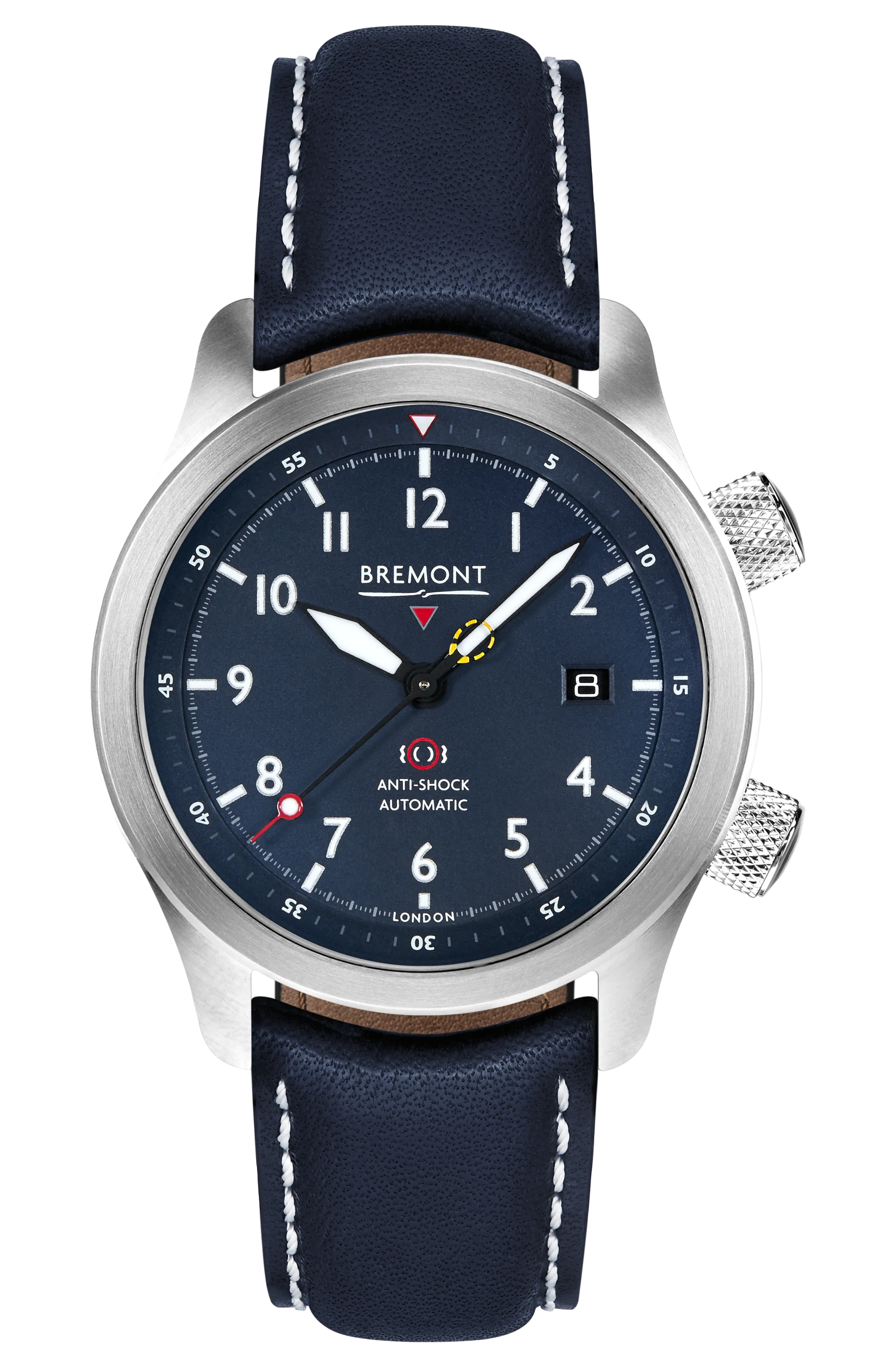 MBII Custom Stainless Steel, Blue Dial with Dark Blue Barrel & Open Case Back