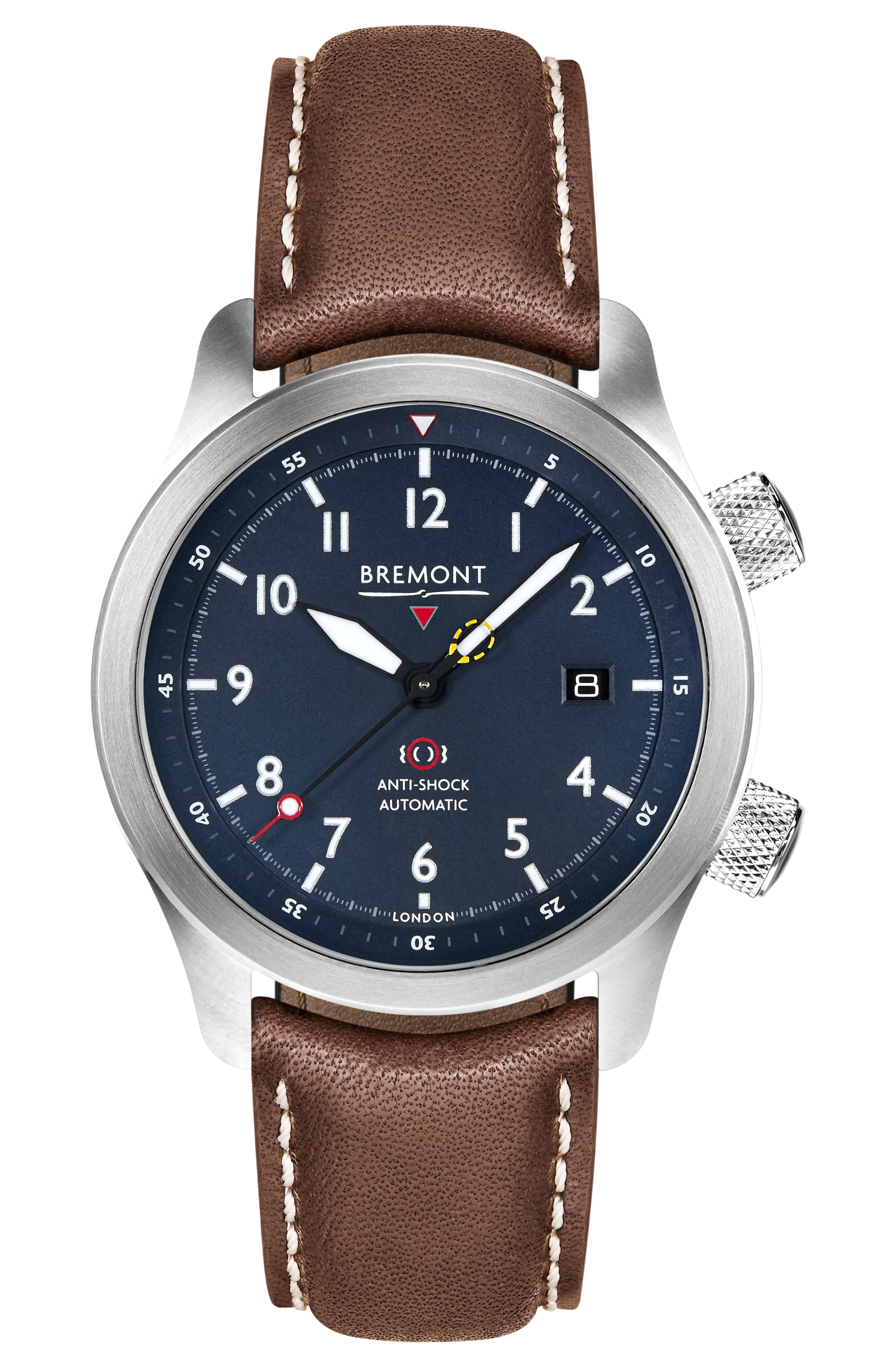MBII Custom Stainless Steel, Blue Dial with Dark Blue Barrel & Open Case Back