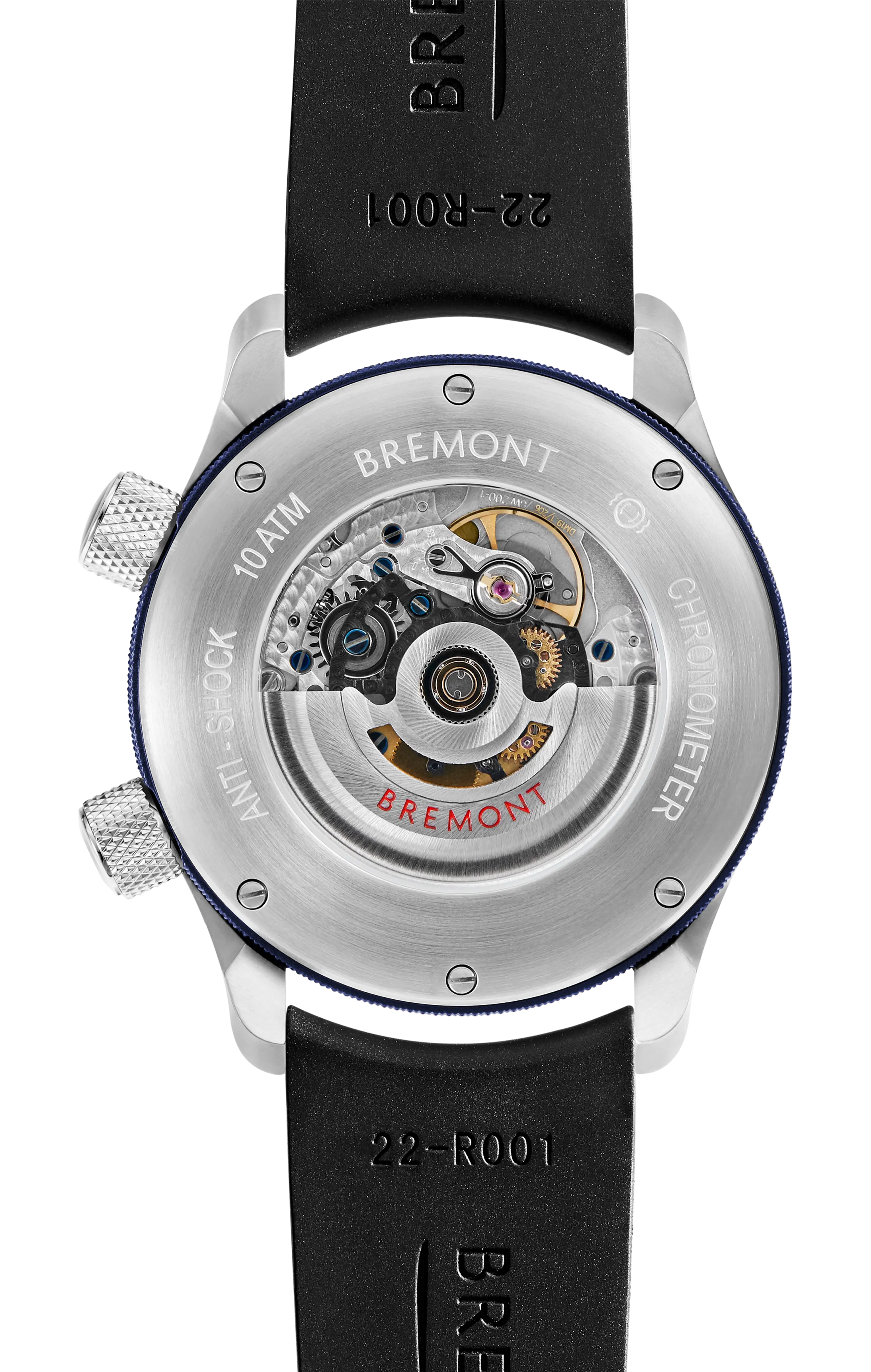 MBII Custom Stainless Steel, Blue Dial with Dark Blue Barrel & Open Case Back