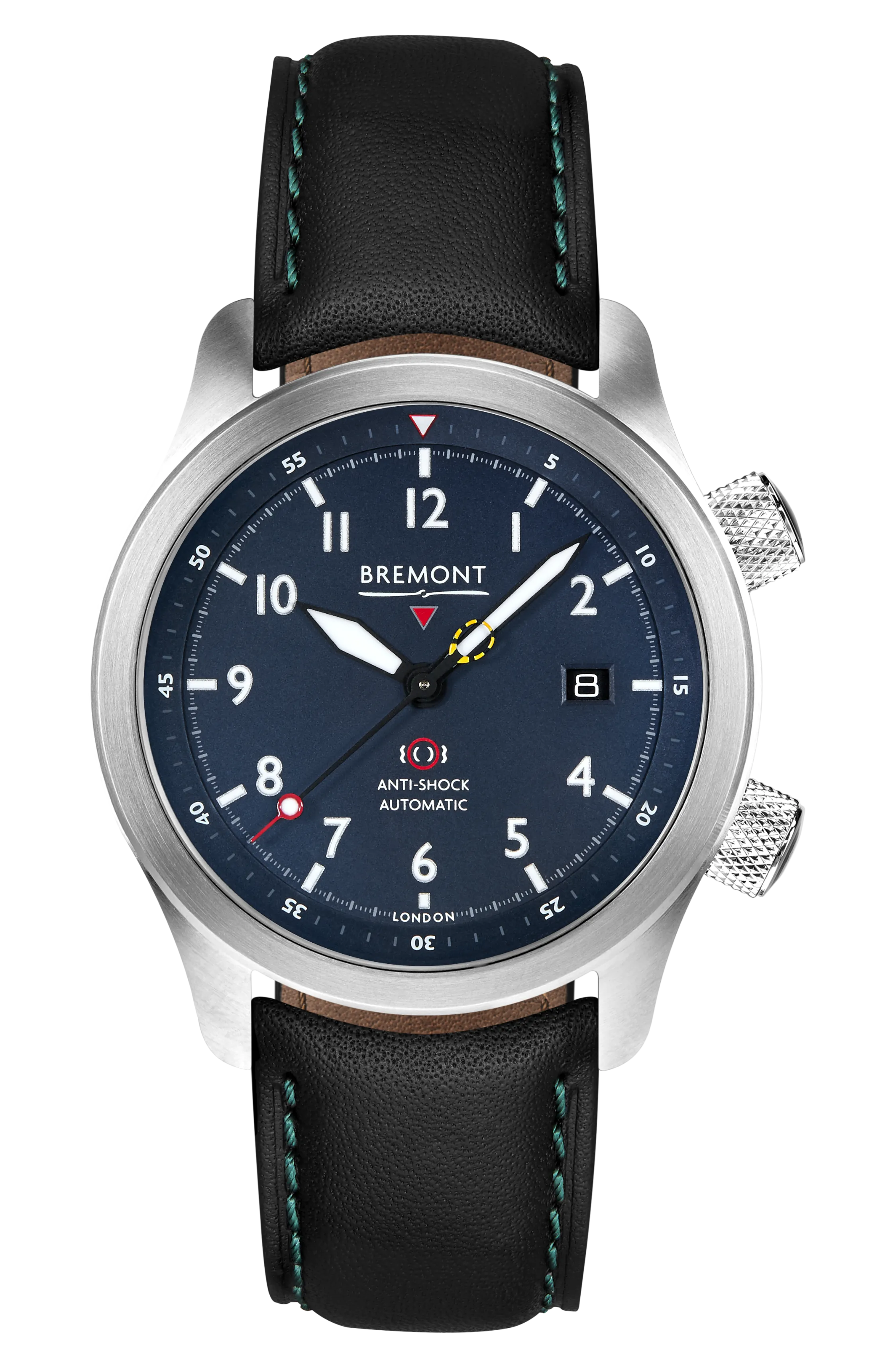 MBII Custom Stainless Steel, Blue Dial with Dark Blue Barrel & Open Case Back