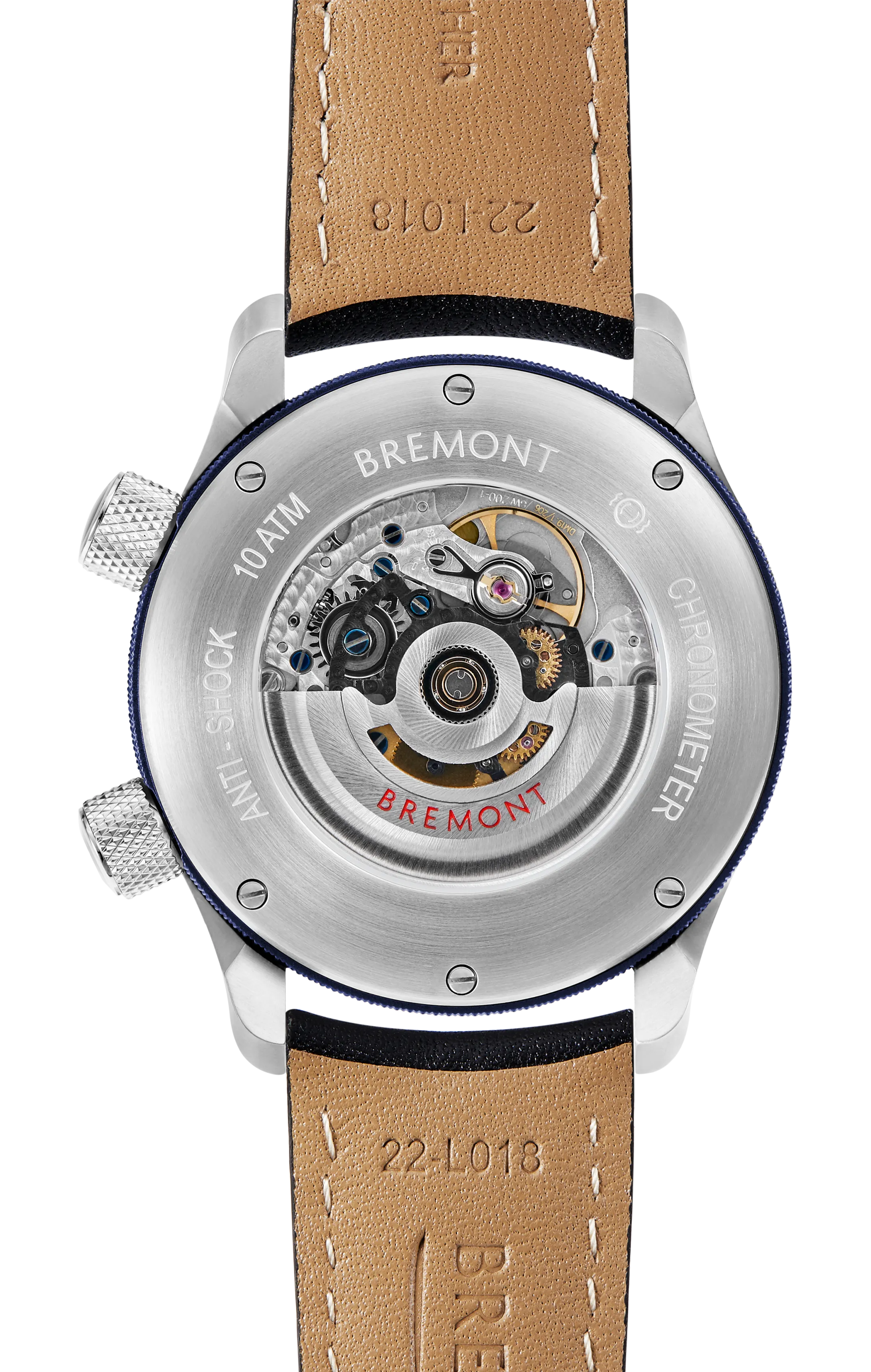 MBII Custom Stainless Steel, Blue Dial with Dark Blue Barrel & Open Case Back