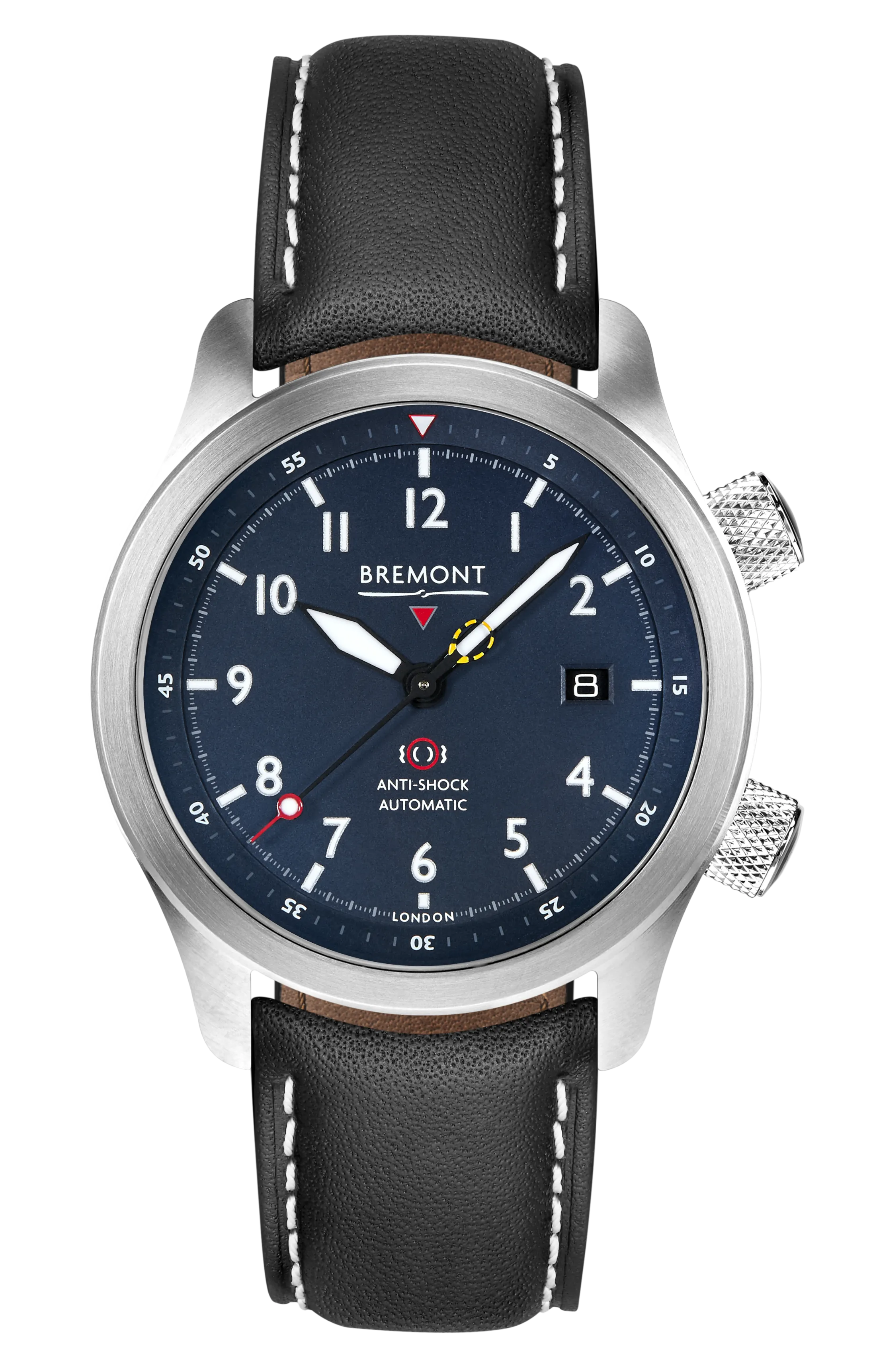 MBII Custom Stainless Steel, Blue Dial with Dark Blue Barrel & Open Case Back