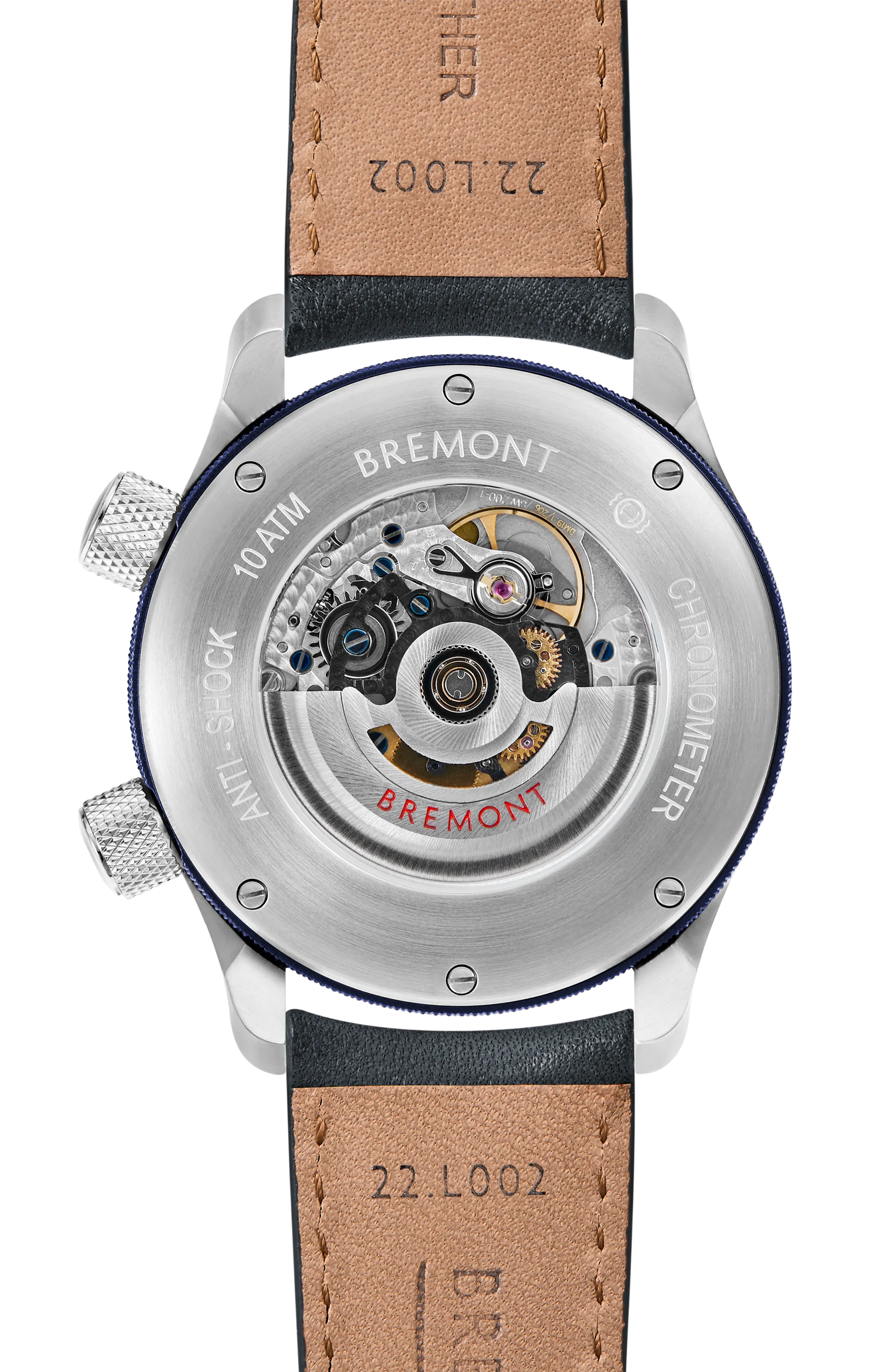 MBII Custom Stainless Steel, Blue Dial with Dark Blue Barrel & Open Case Back